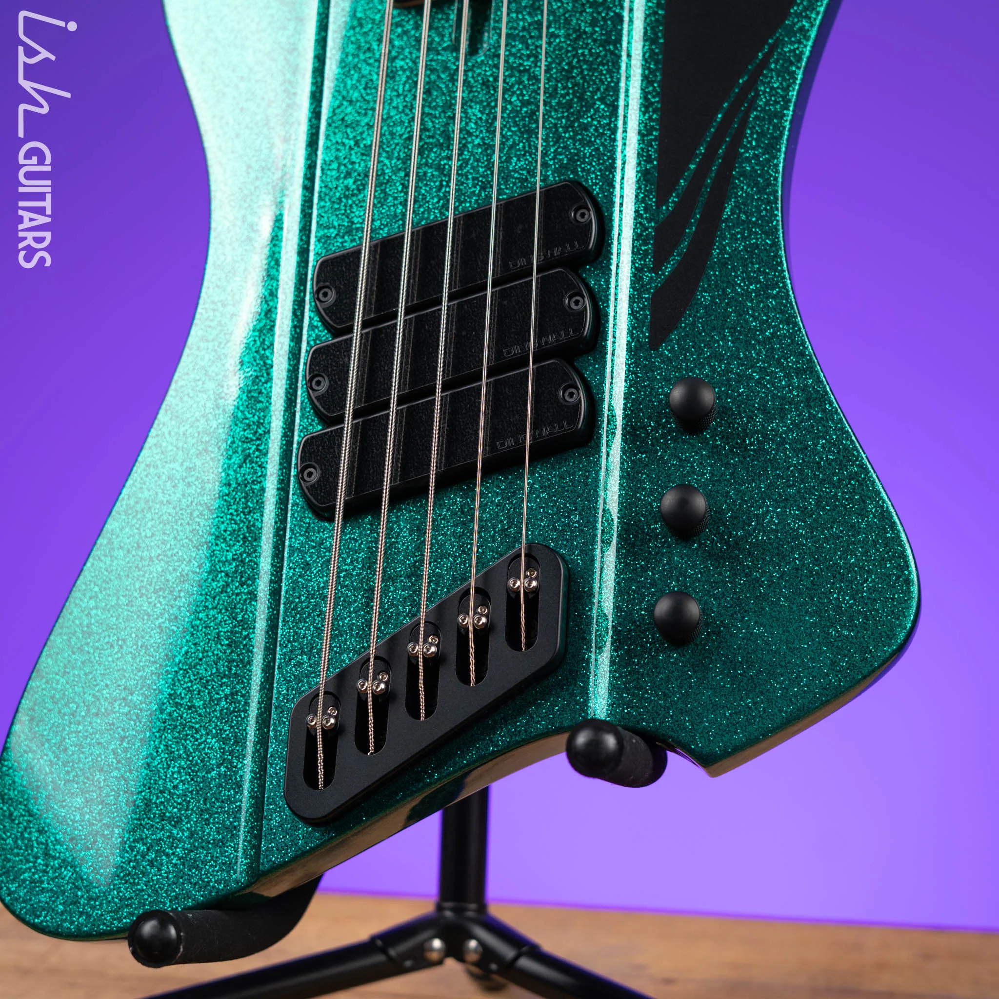 Dingwall D-Roc Standard 5-String Bass Aquamarine Metalflake Gloss - Image 4