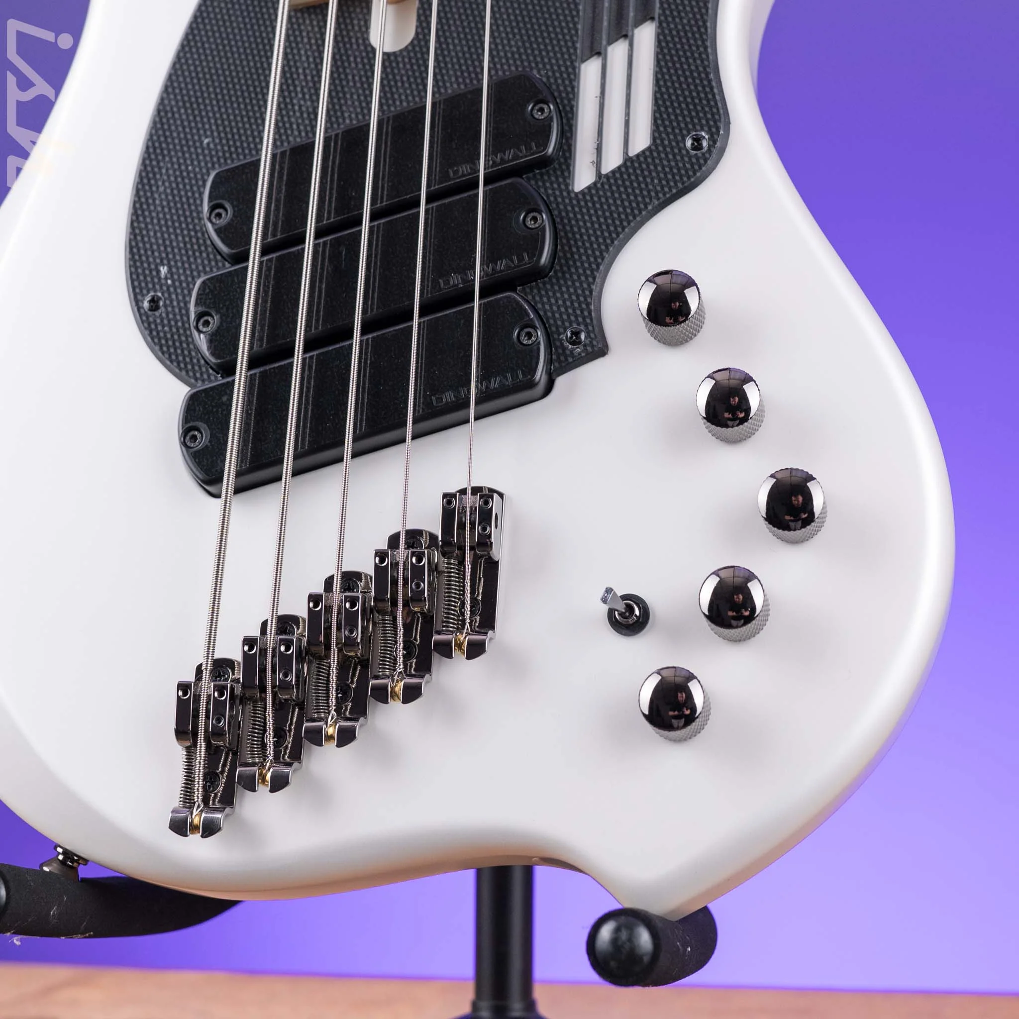 Dingwall NG-3 5-String Bass Matte Ducati Pearl White - Image 4