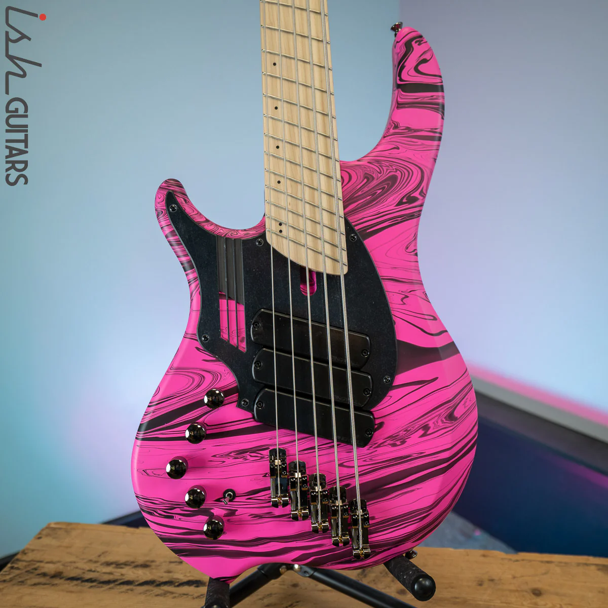 Dingwall NG-3 5-String Left-Handed Bass Matte Pink Swirl