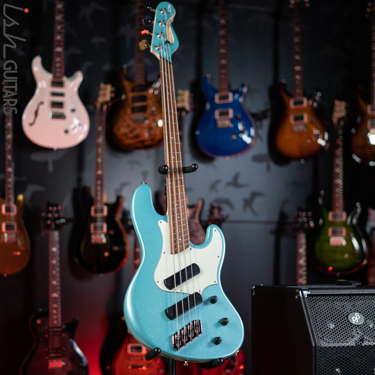 Dingwall Super J 4-String Bass Ocean Turquoise Sparkle Gloss - Image 2