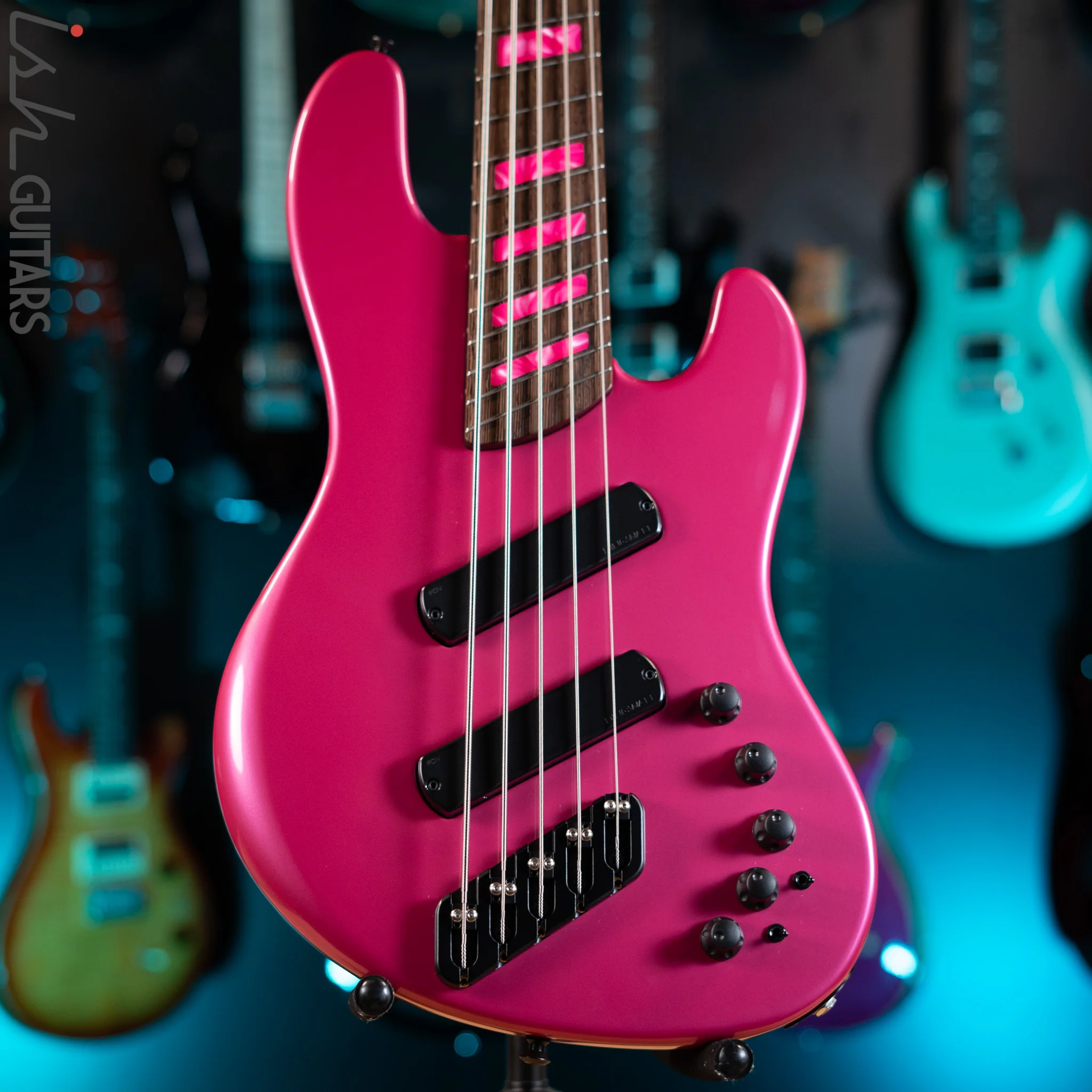 Dingwall Super J 5-String Bass Pink Metallic Gloss