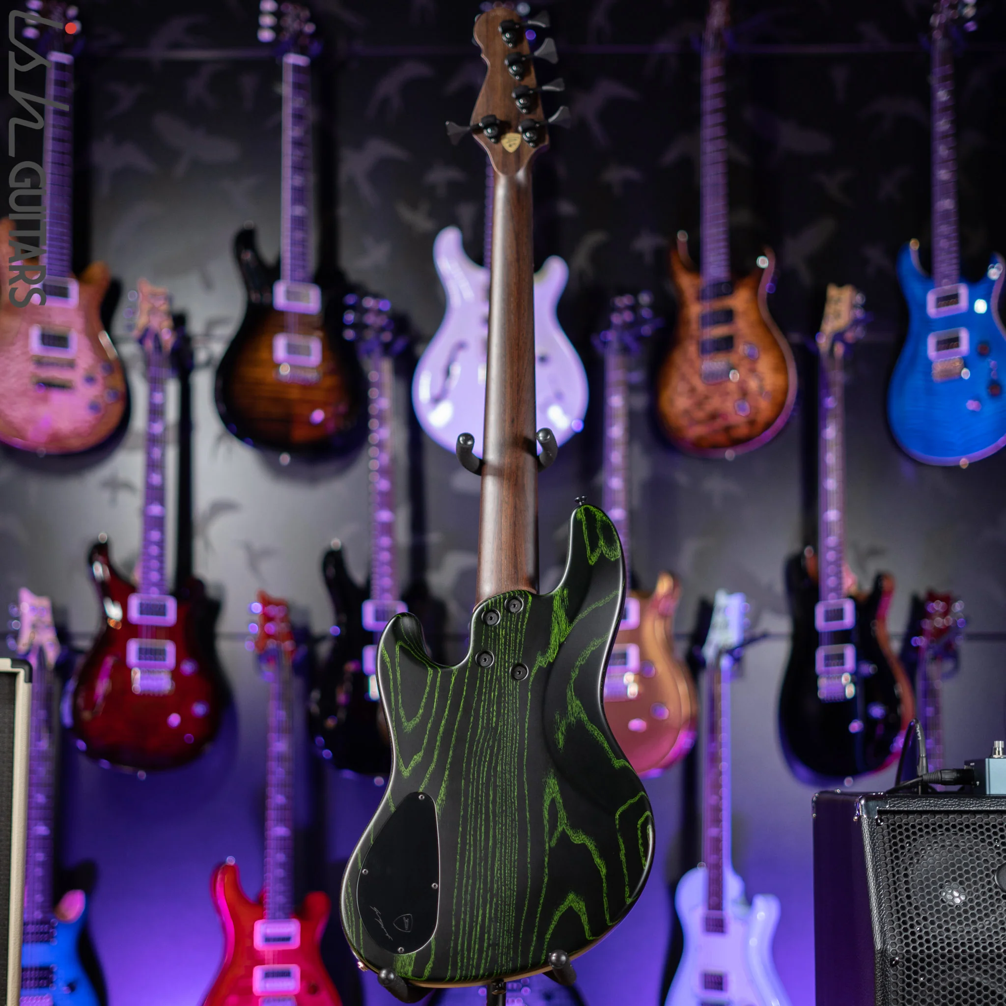 Dingwall Super-J 5-String Bass Satin Black with Green Ceruse - Image 6