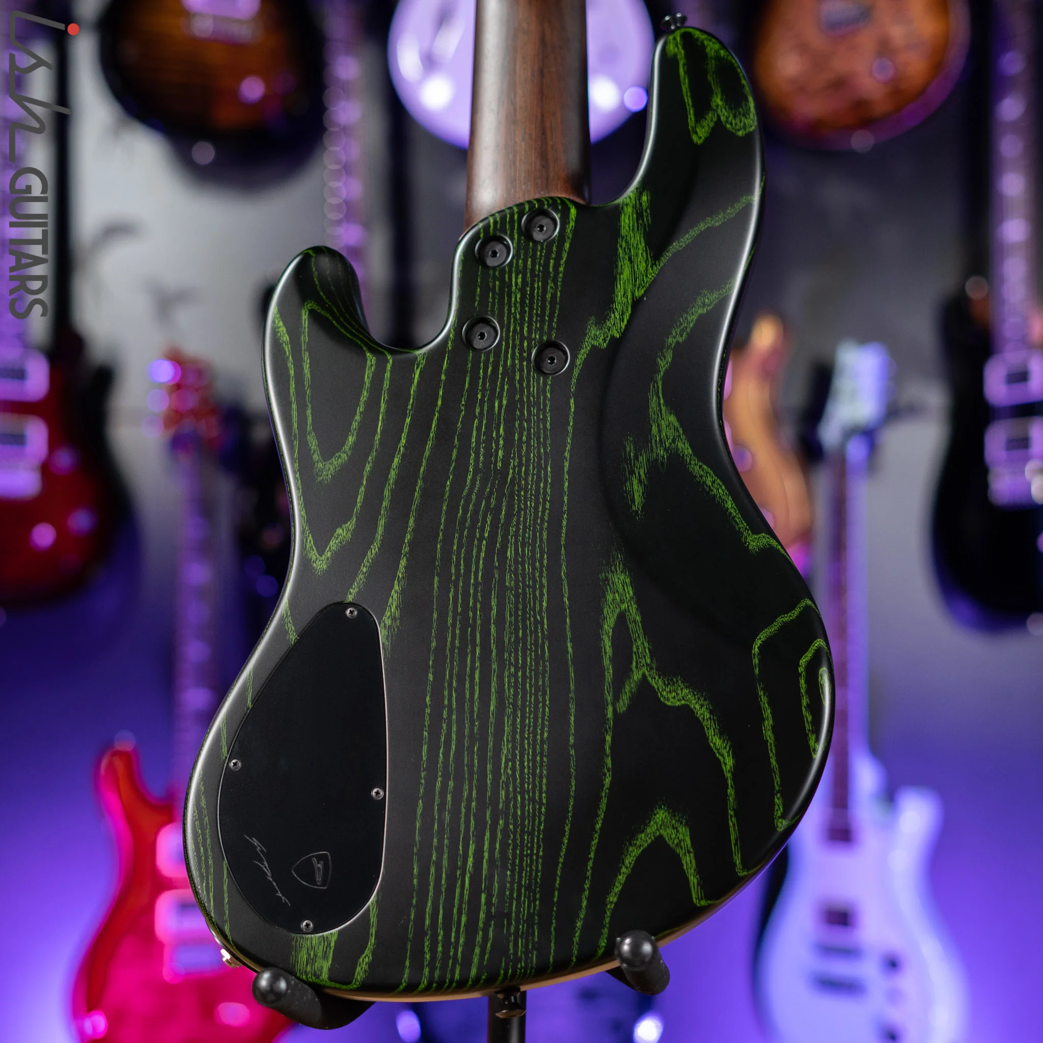 Dingwall Super-J 5-String Bass Satin Black with Green Ceruse - Image 7