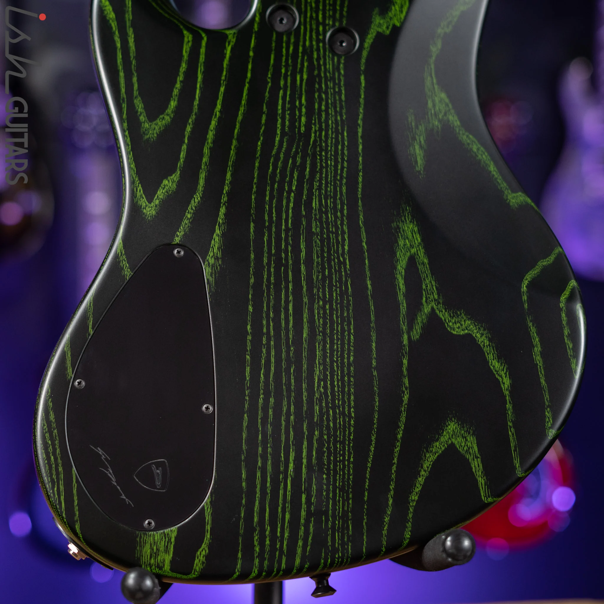 Dingwall Super-J 5-String Bass Satin Black with Green Ceruse - Image 9