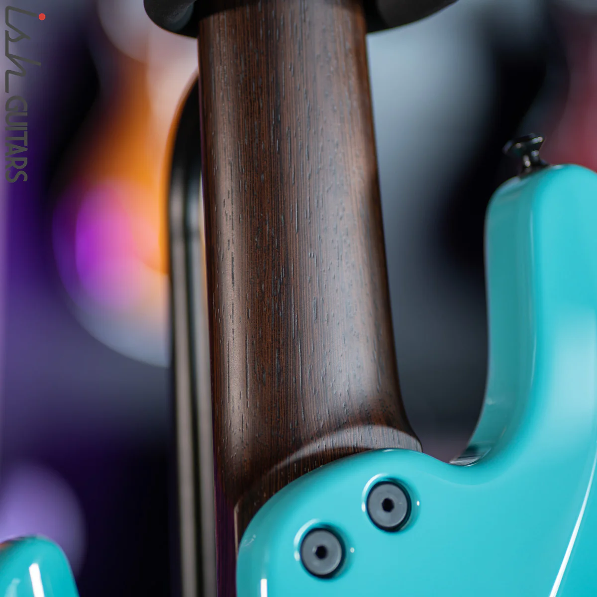 Dingwall Super J 5-String Buckeye Burl Purple to Turquoise Reverseburst - Image 16