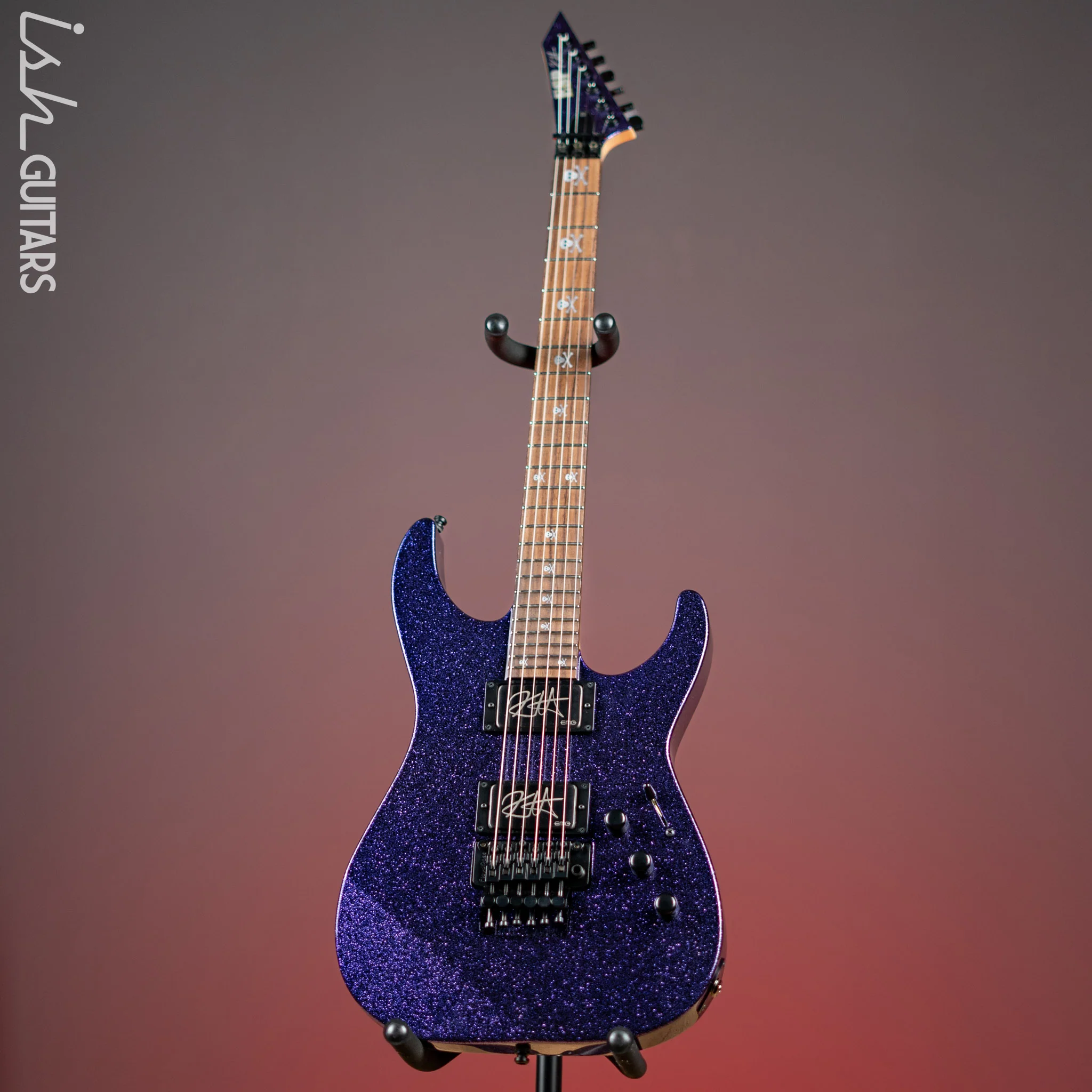 ESP KH-2 Kirk Hammett Signature Electric Guitar Purple Sparkle - Image 2