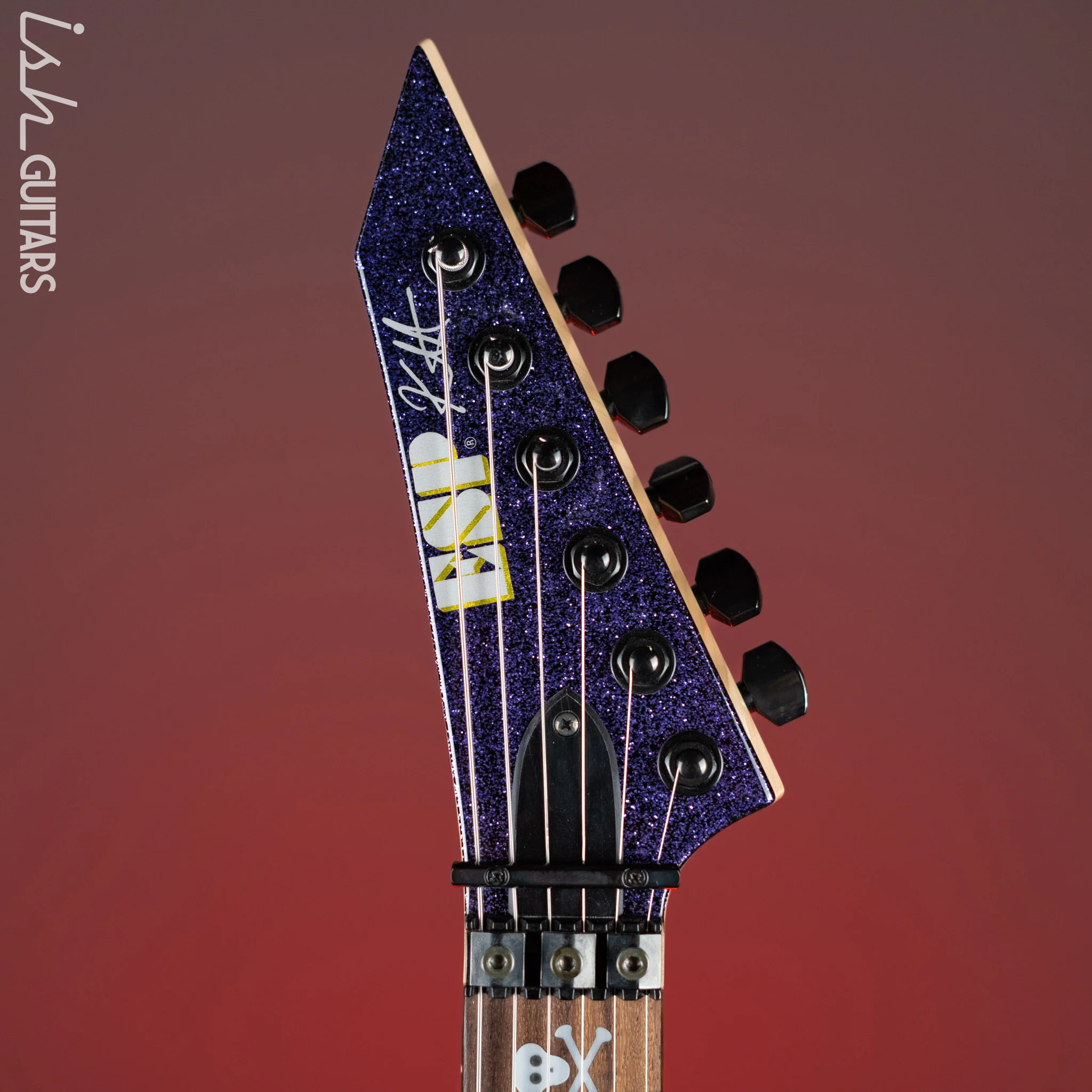 ESP KH-2 Kirk Hammett Signature Electric Guitar Purple Sparkle - Image 6