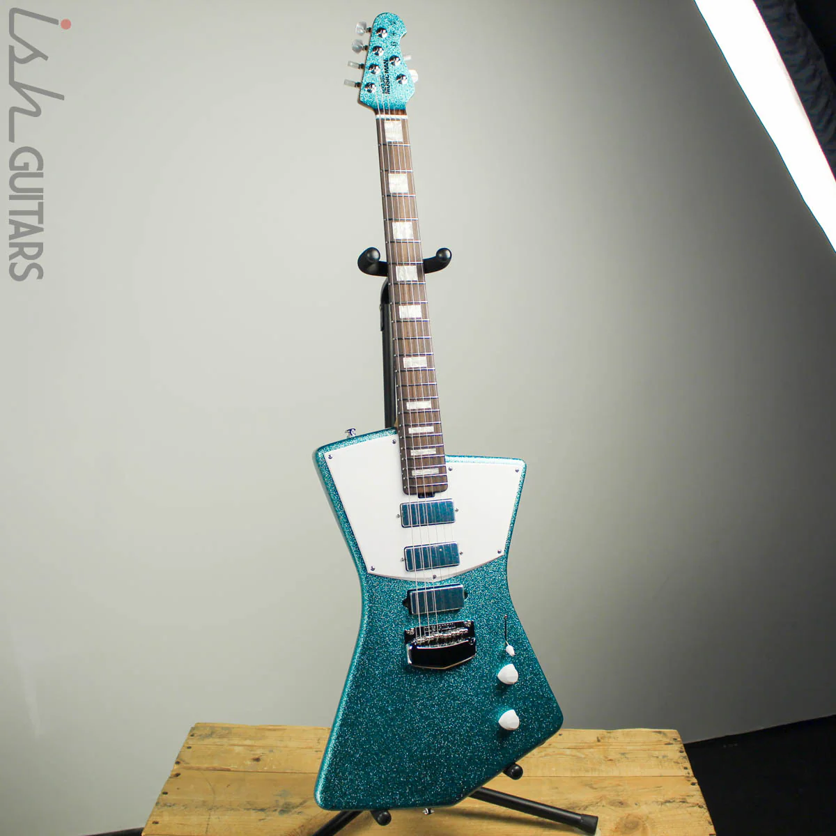 Ernie Ball Music Man BFR St. Vincent Turquoise Crush Sparkle HHH - Image 2