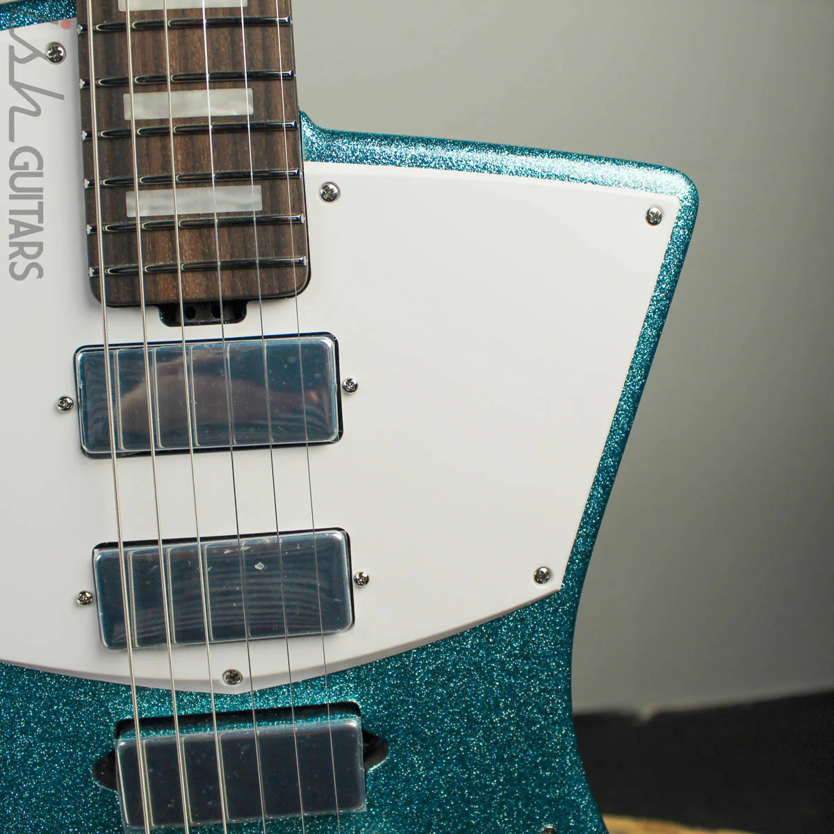 Ernie Ball Music Man BFR St. Vincent Turquoise Crush Sparkle HHH - Image 4