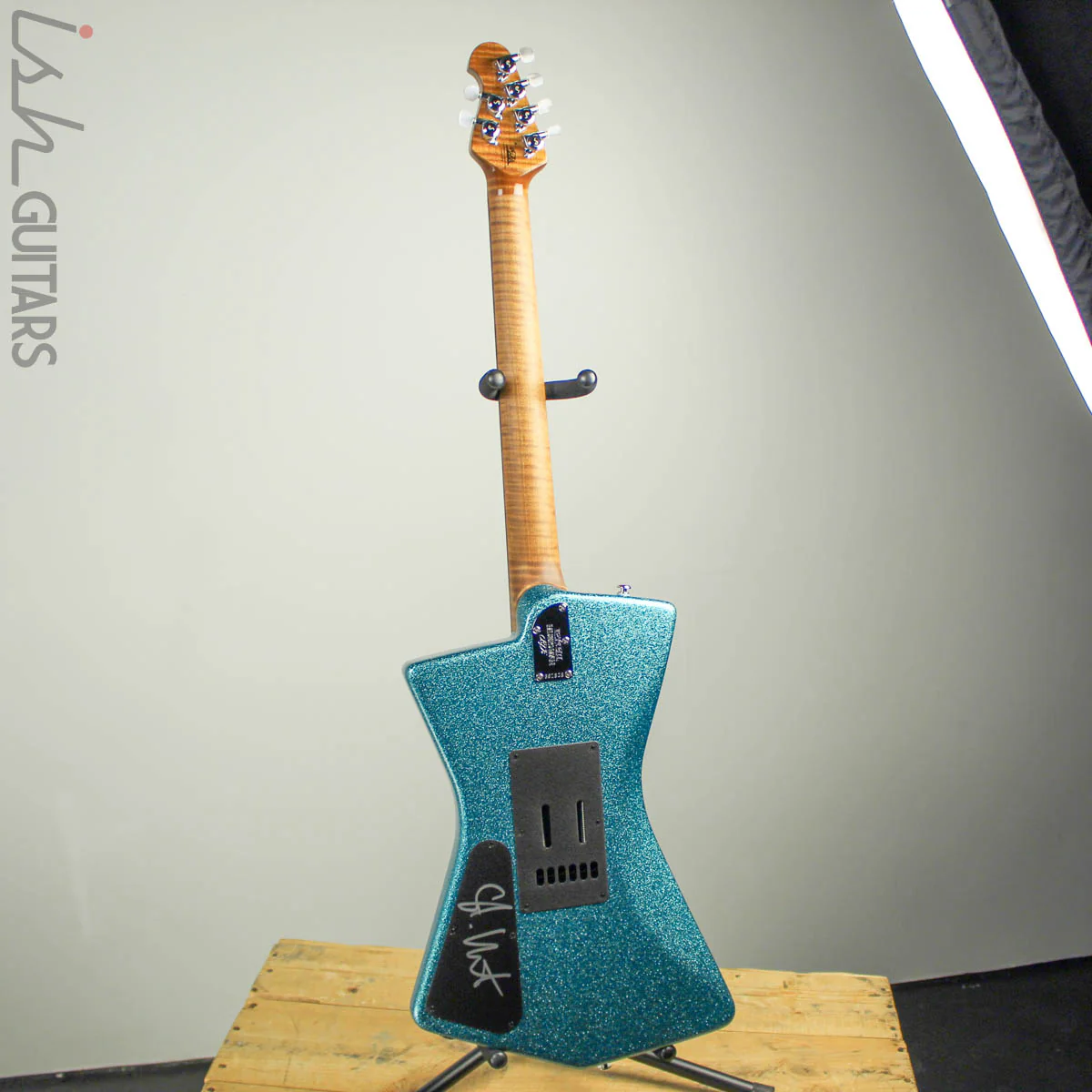 Ernie Ball Music Man BFR St. Vincent Turquoise Crush Sparkle HHH - Image 9