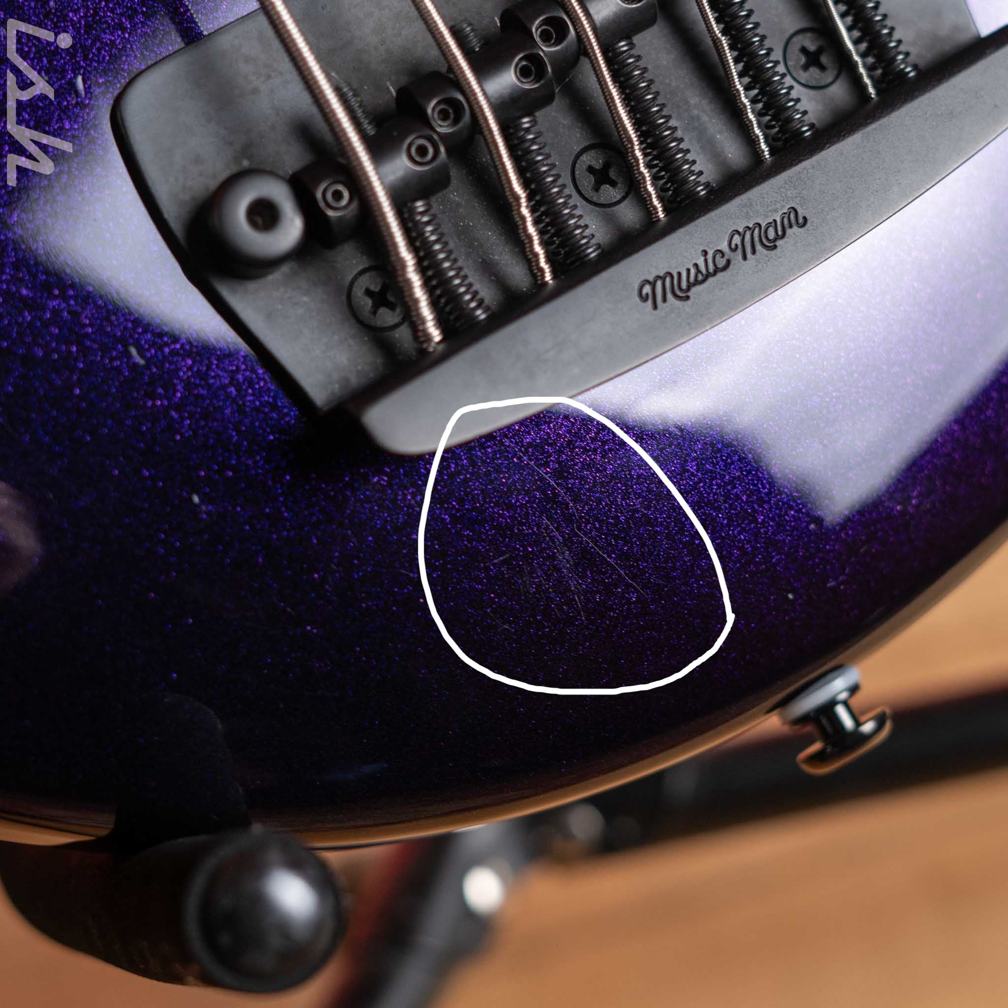 2018 Ernie Ball Music Man Bongo 5 String Limited Edition Barolo Purple - Image 7