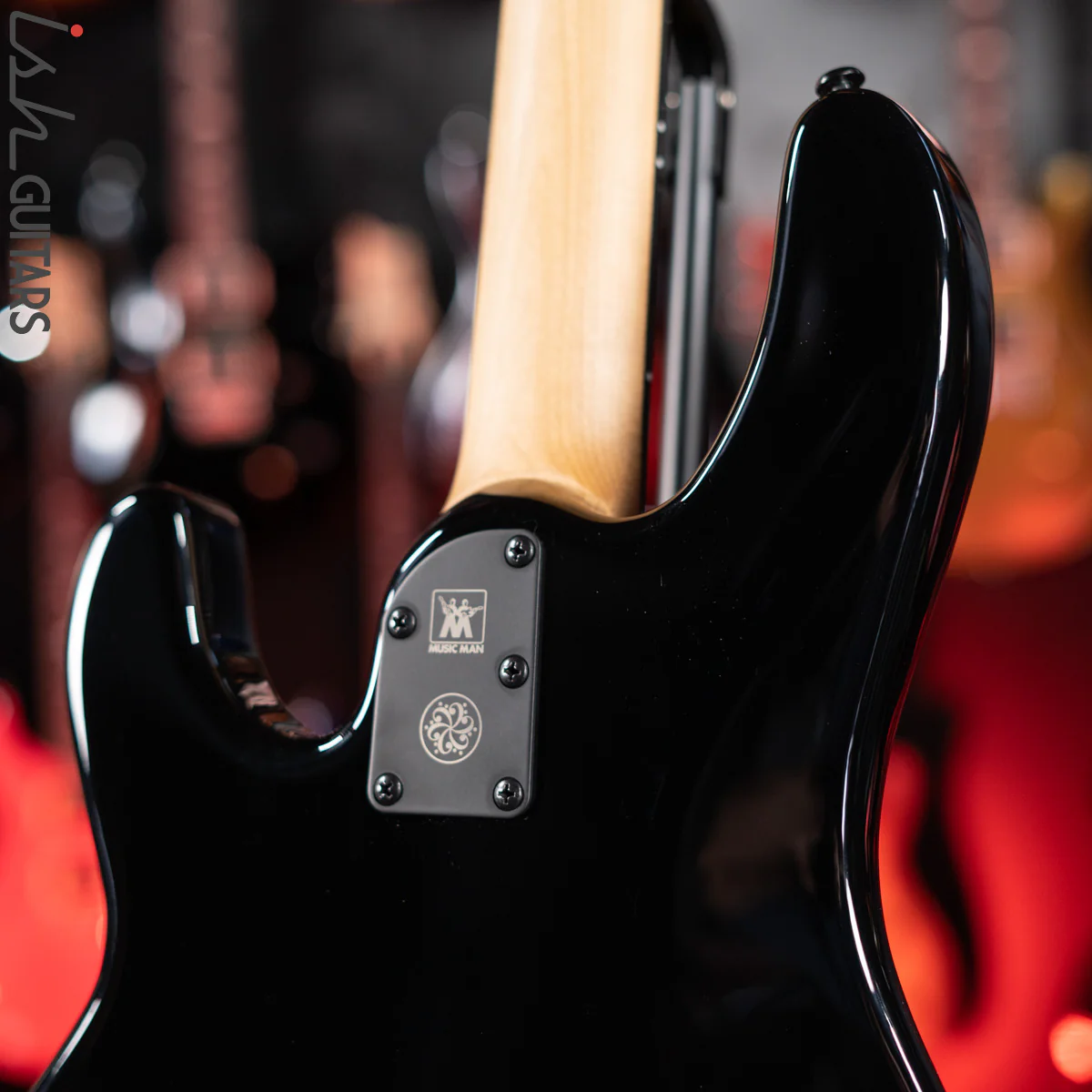 Ernie Ball Music Man DarkRay 4-String Bass Obsidian Black - Image 9
