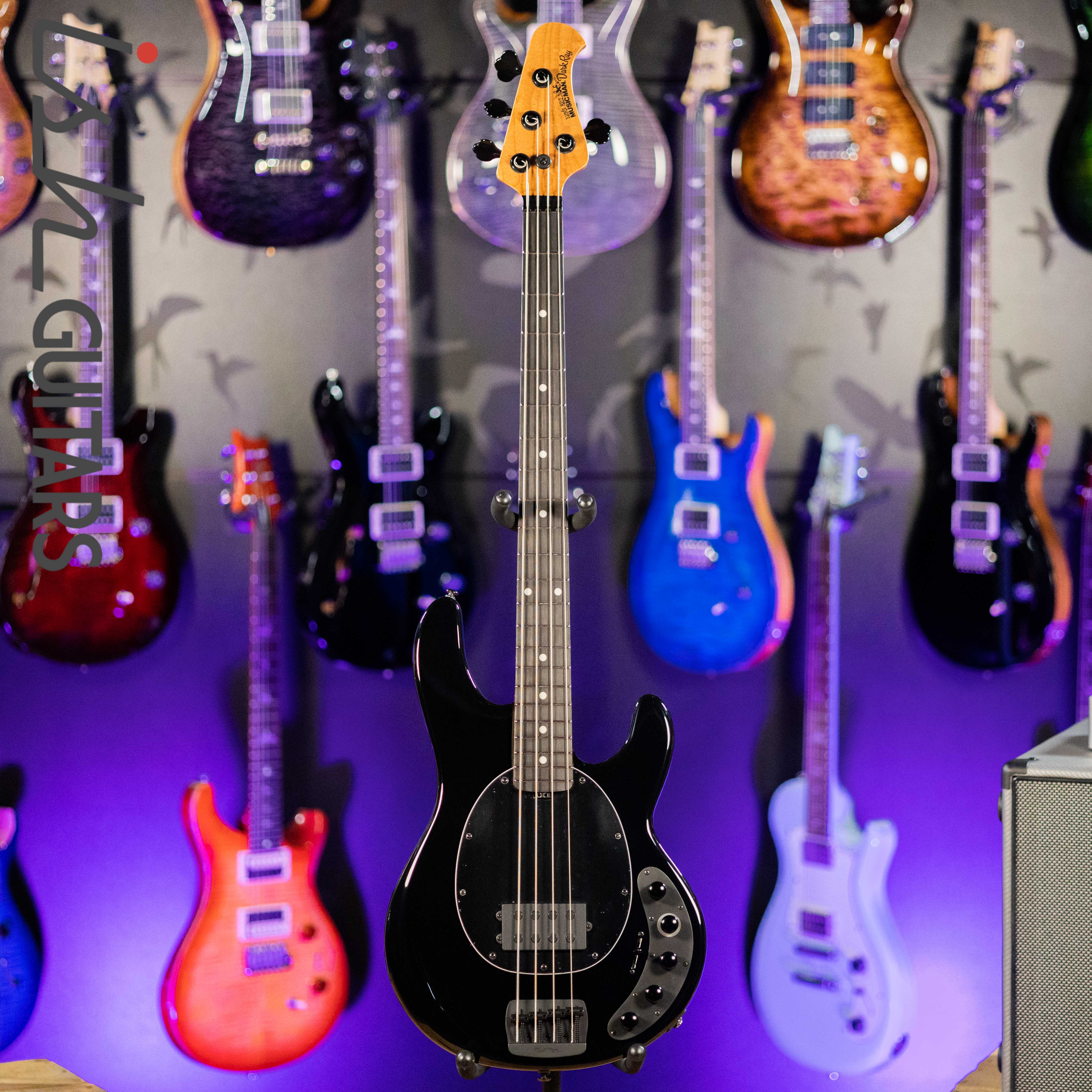 Ernie Ball Music Man DarkRay 4-String Bass Obsidian Black - Image 2