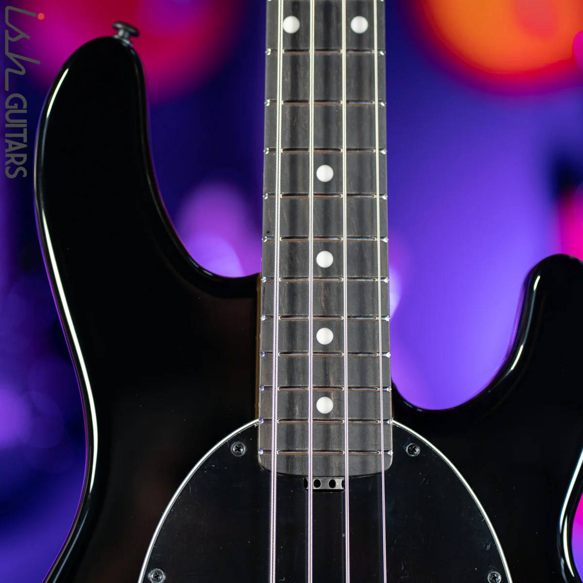 Ernie Ball Music Man DarkRay 4-String Bass Obsidian Black - Image 3