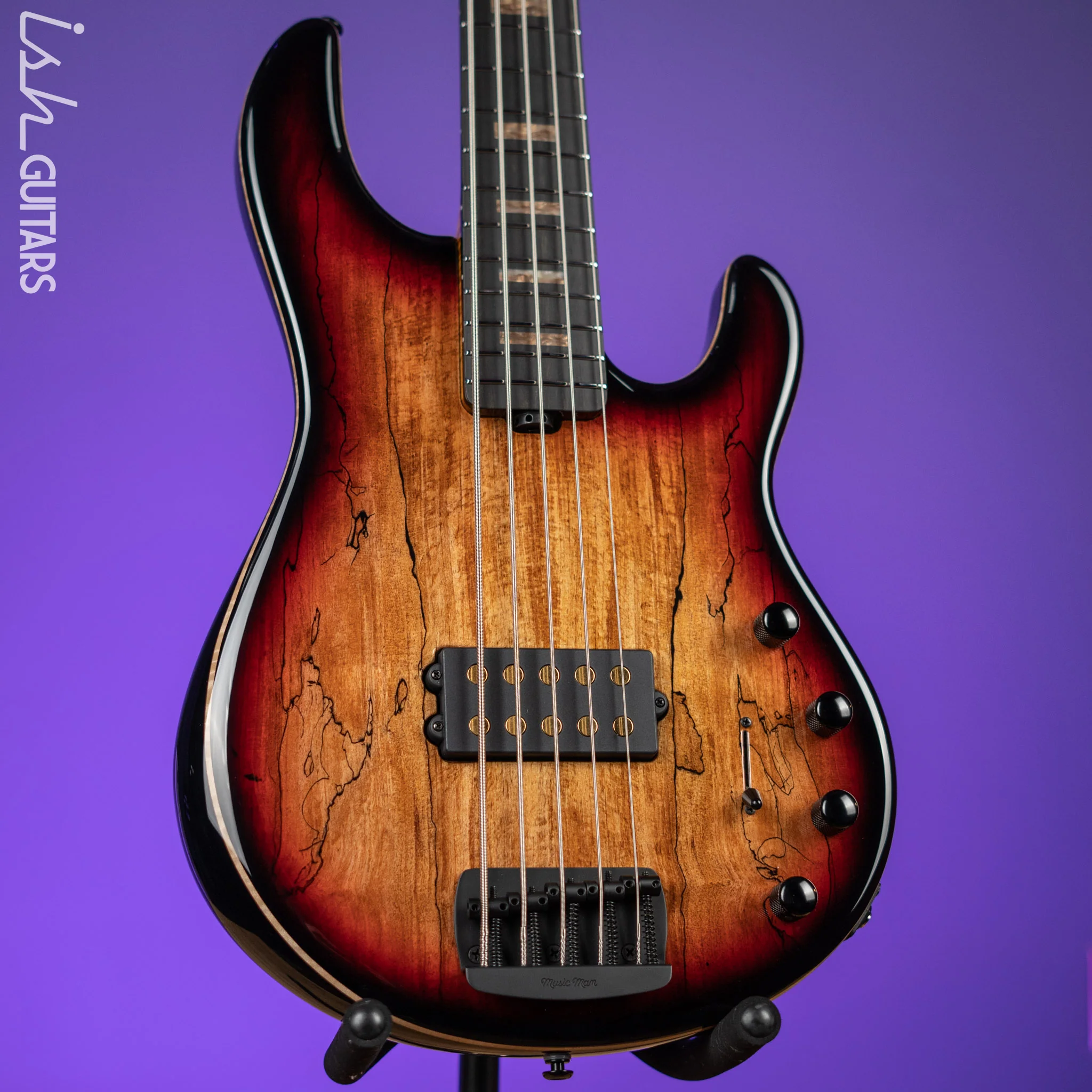 Ernie Ball Music Man Sting Ray 5 35th Anniversary String Bass Spalted Sunburst