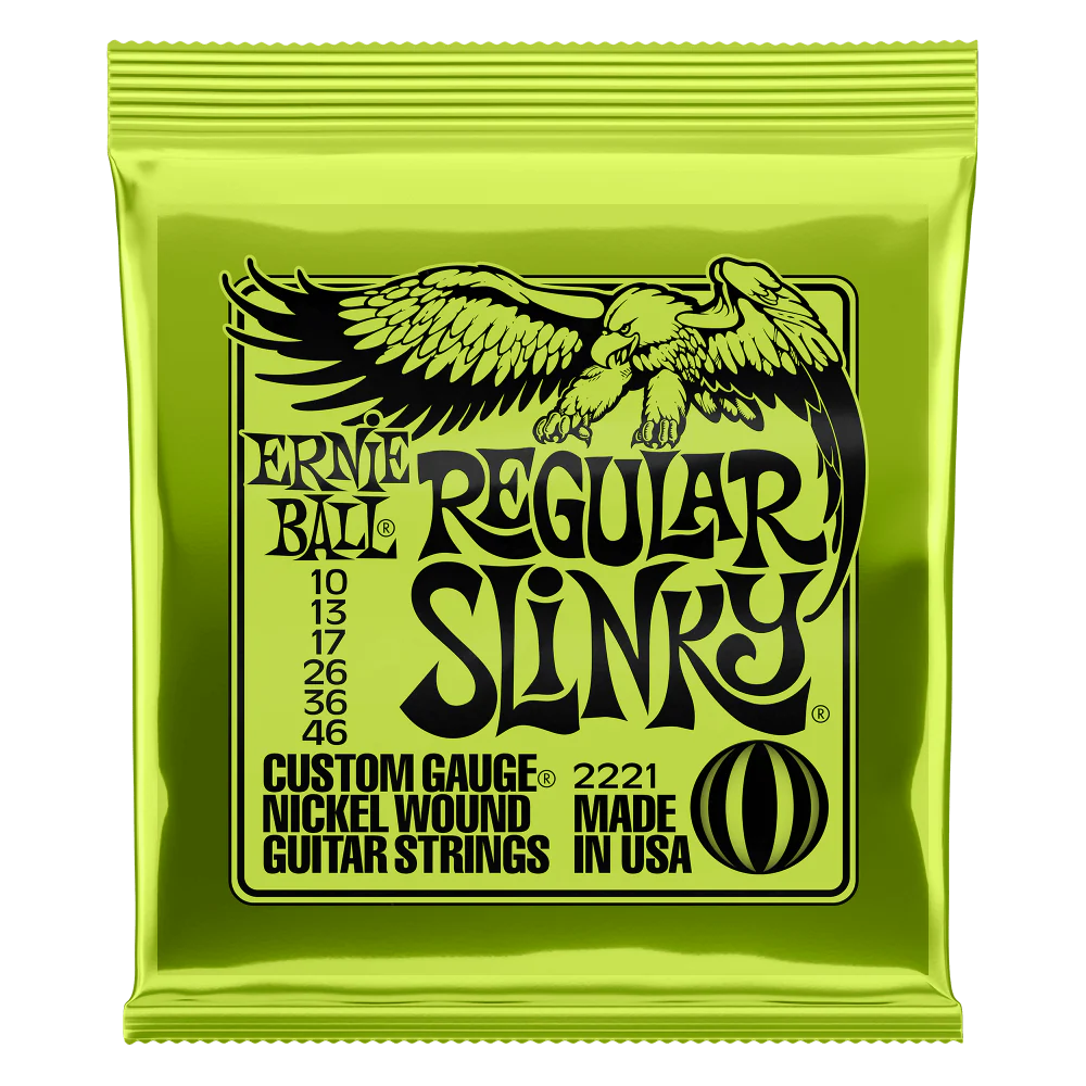 Ernie Ball Regular Slinky Nickel Wound Electric Guitar Strings 10-46 Gauge