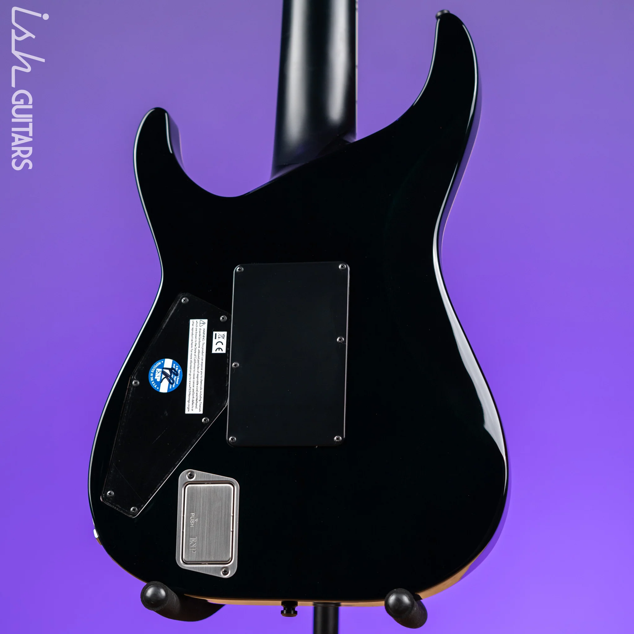 ESP E-II Horizon Floyd Rose 7 String Black Turquoise Burst - Image 7