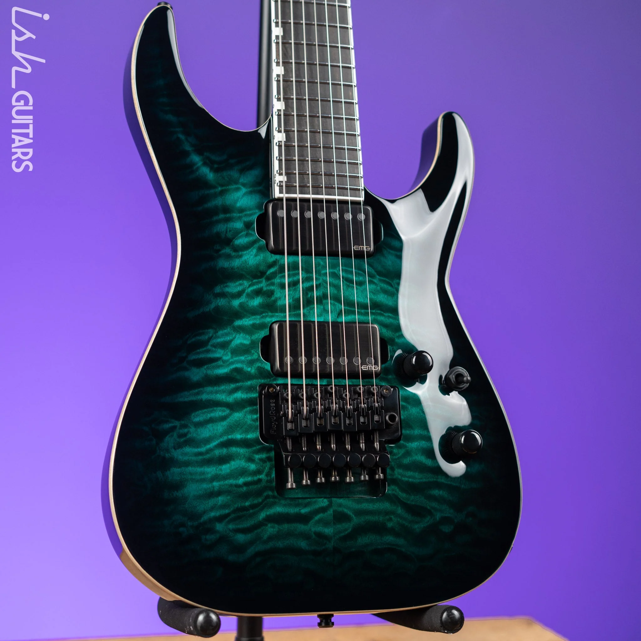 ESP E-II Horizon Floyd Rose 7 String Turquoise Burst