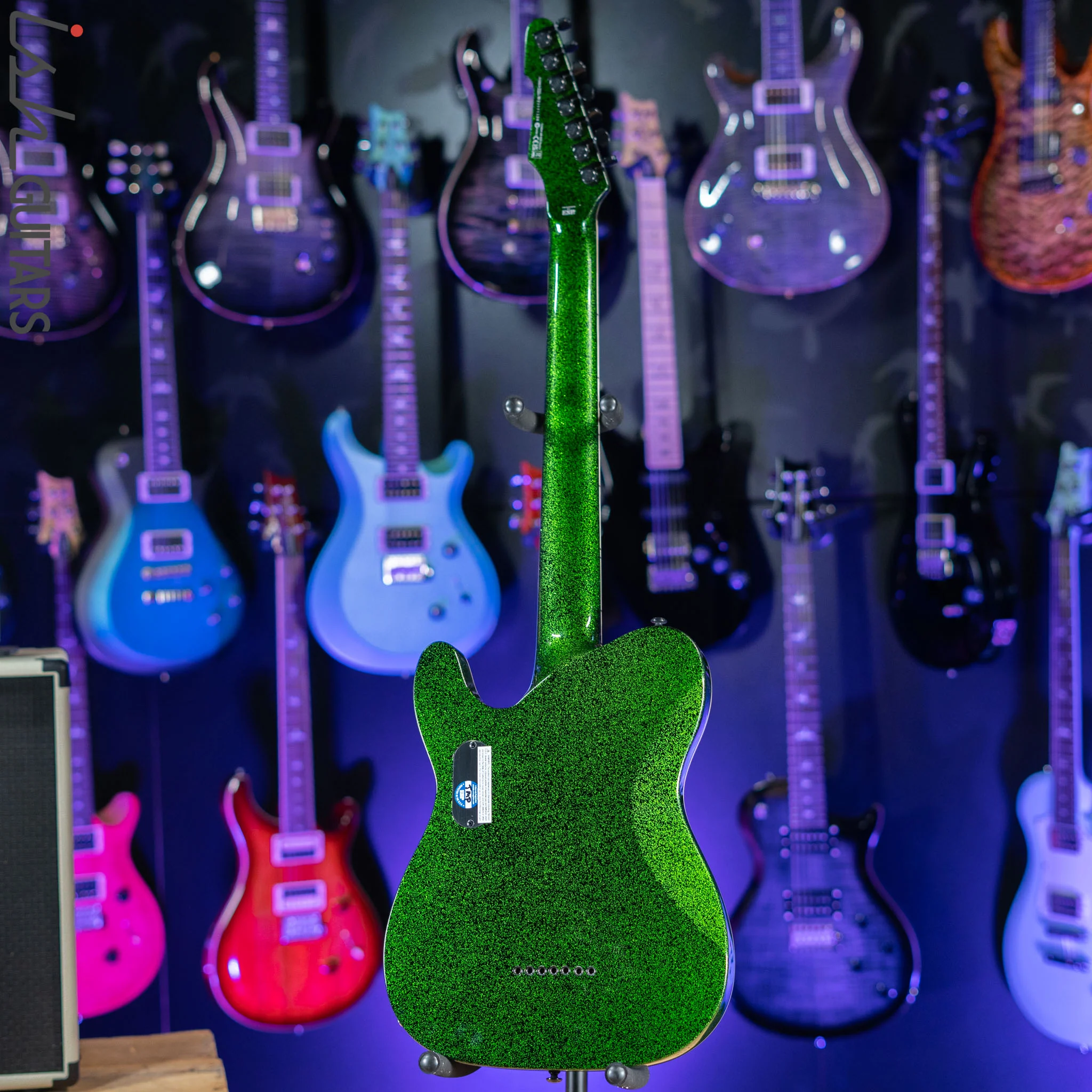 ESP LTD SCT-607 Baritone Green Sparkle Store Demo - Image 7