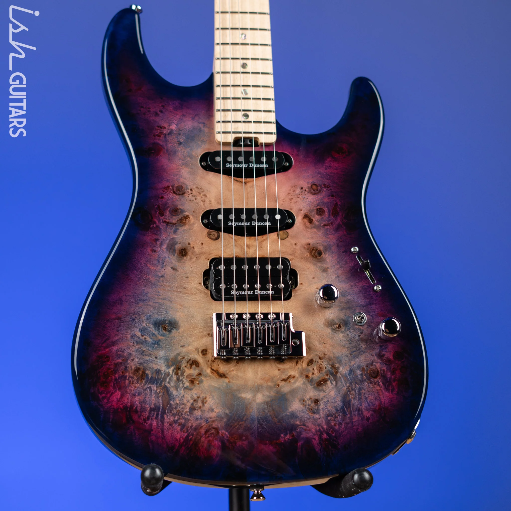 ESP Original Series Snapper CTM Poplar Burl Nebula Pink Purple Burst Demo