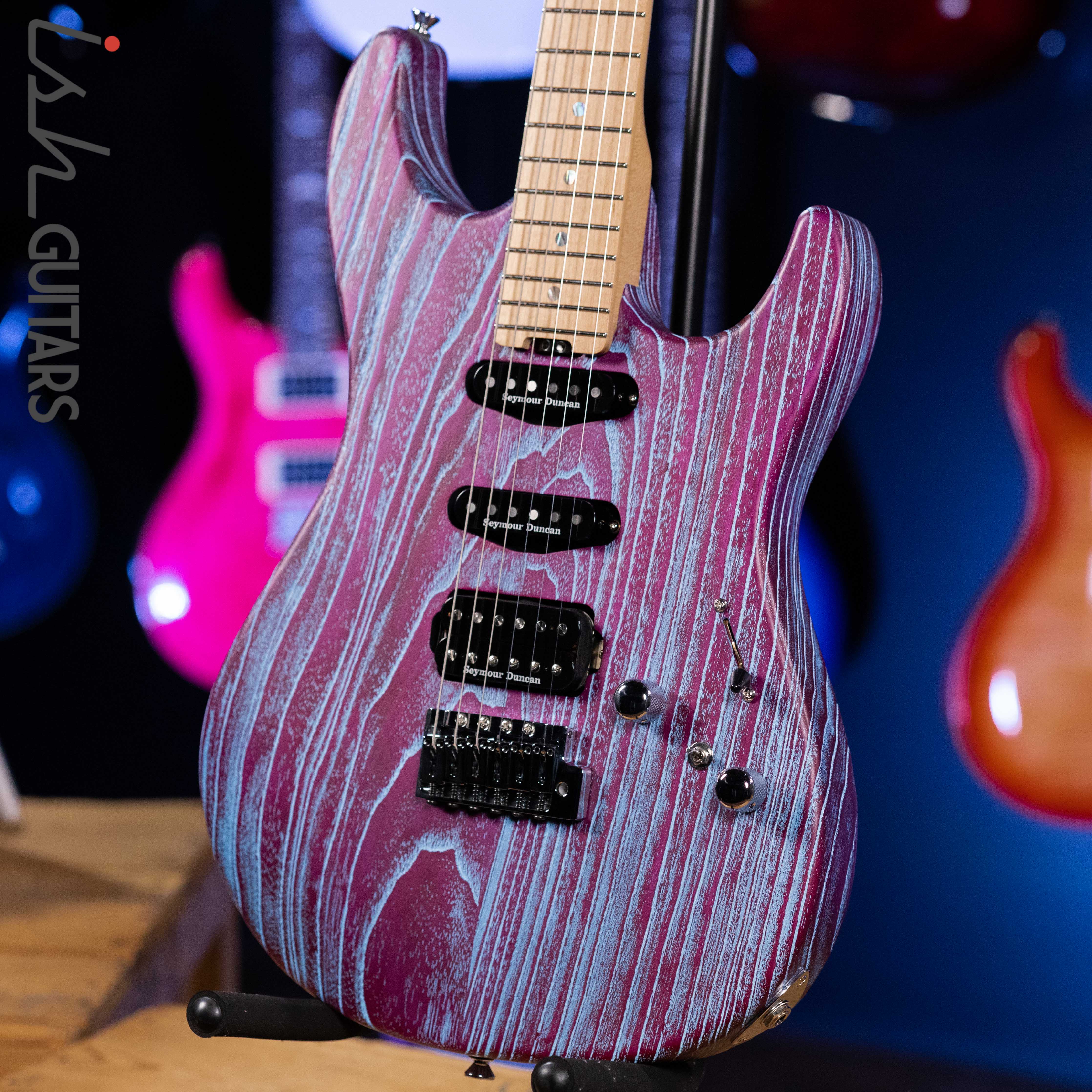 ESP Original Snapper AS-BR Driftwood Indigo Purple with Blue Filler - Image 3
