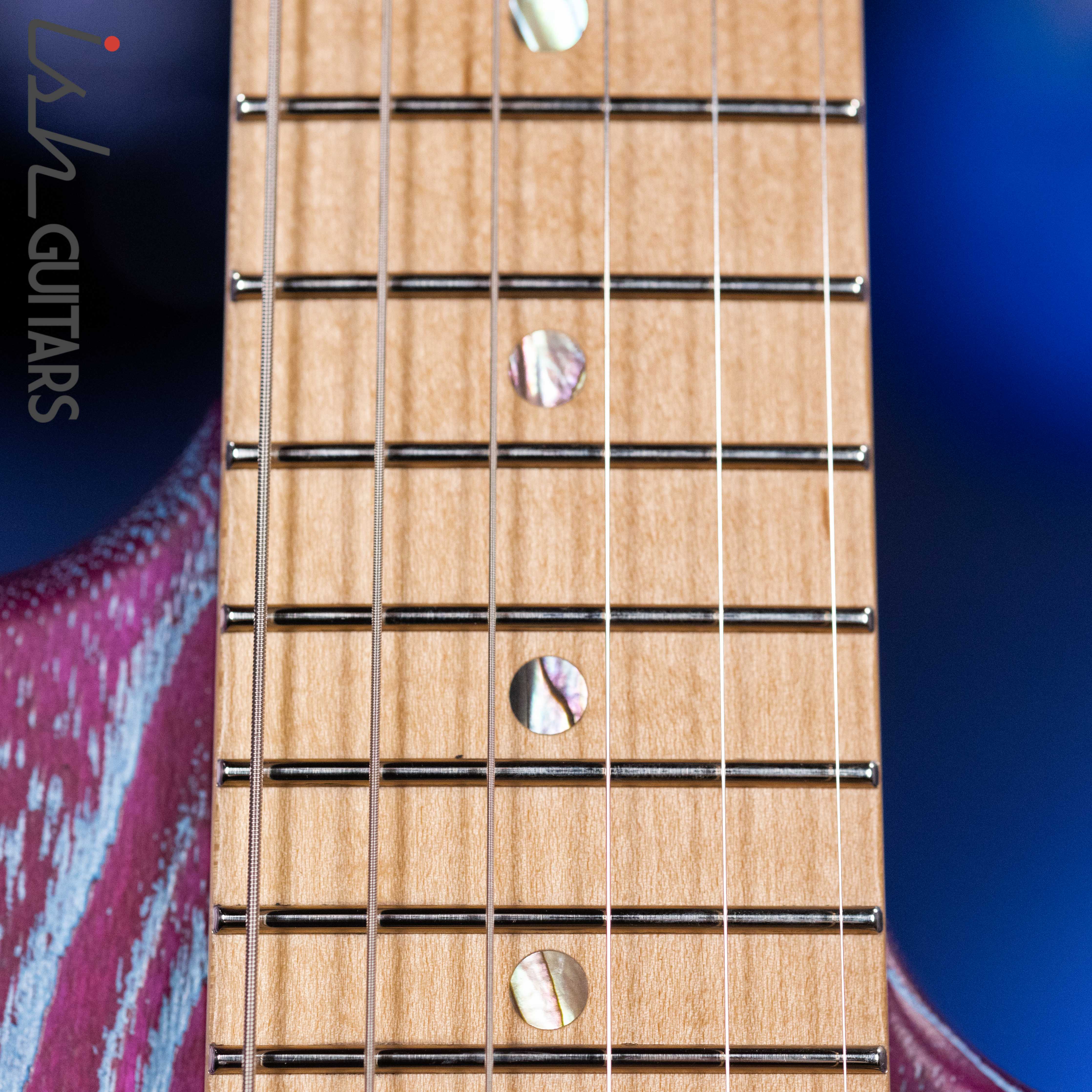 ESP Original Snapper AS-BR Driftwood Indigo Purple with Blue Filler - Image 4
