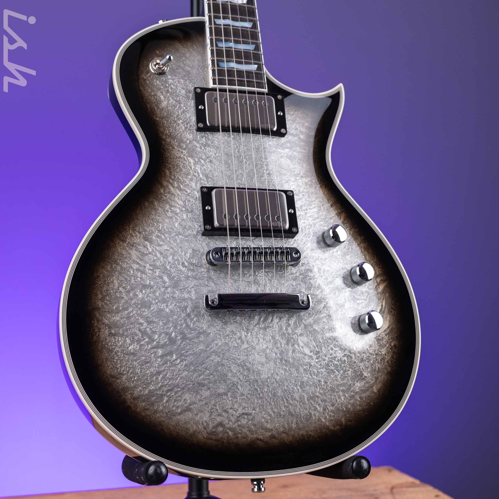ESP Eclipse Custom Silver Liquid Metal Burst
