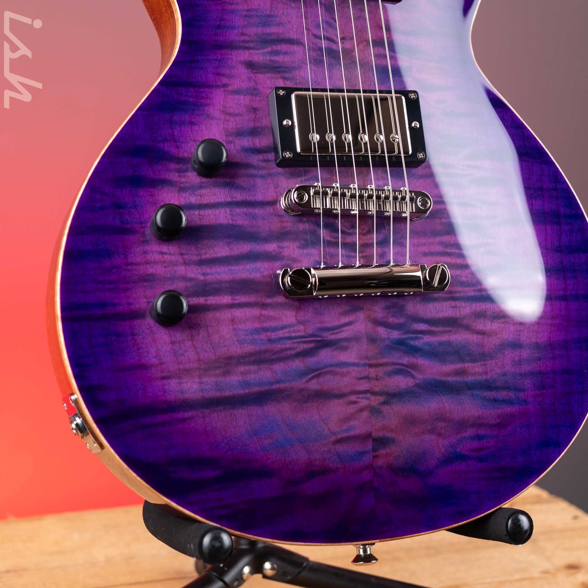 ESP USA Eclipse Left-Handed Purple Sunburst - Image 4
