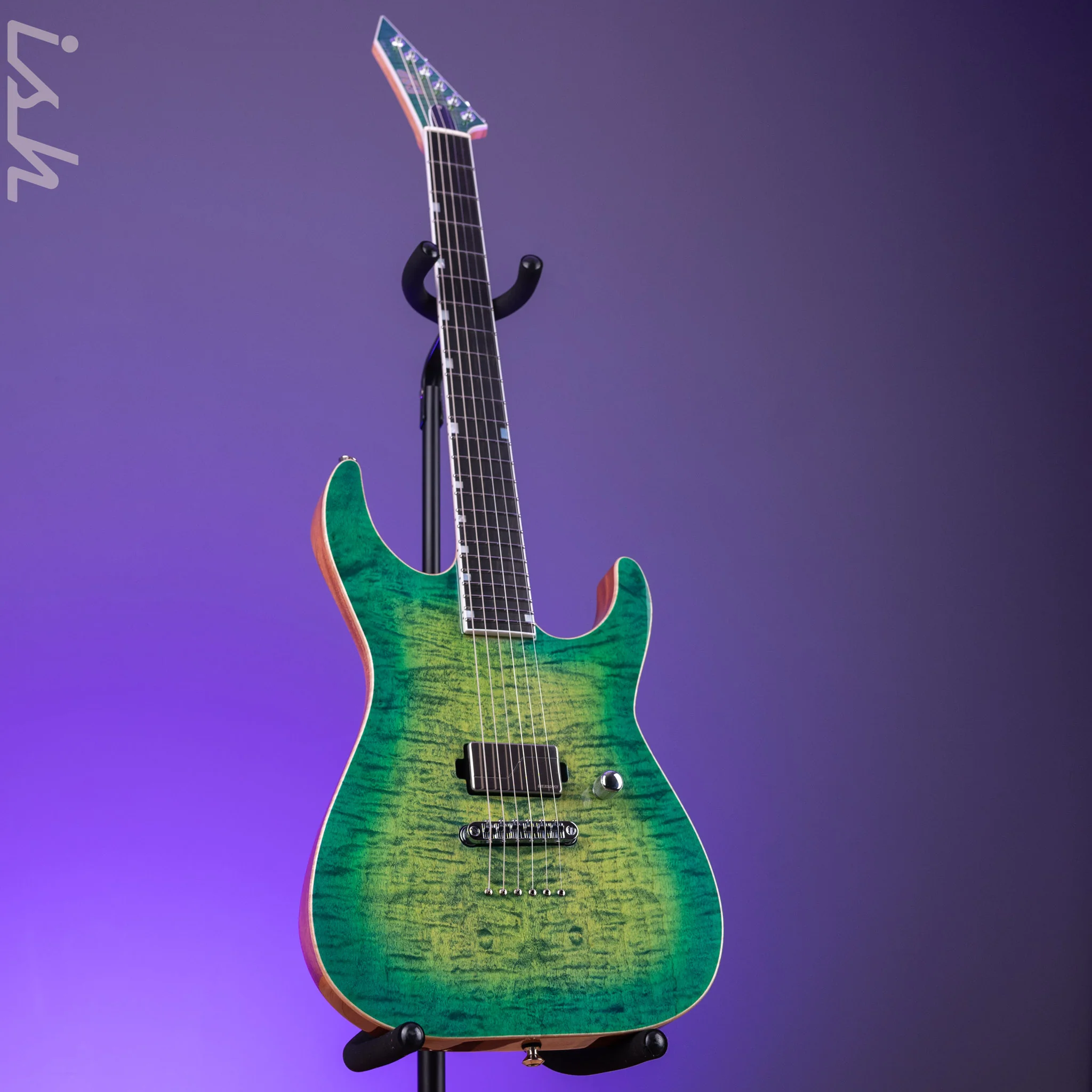 ESP USA M-I NTB NT Lime Burst Quilted Maple - Image 2