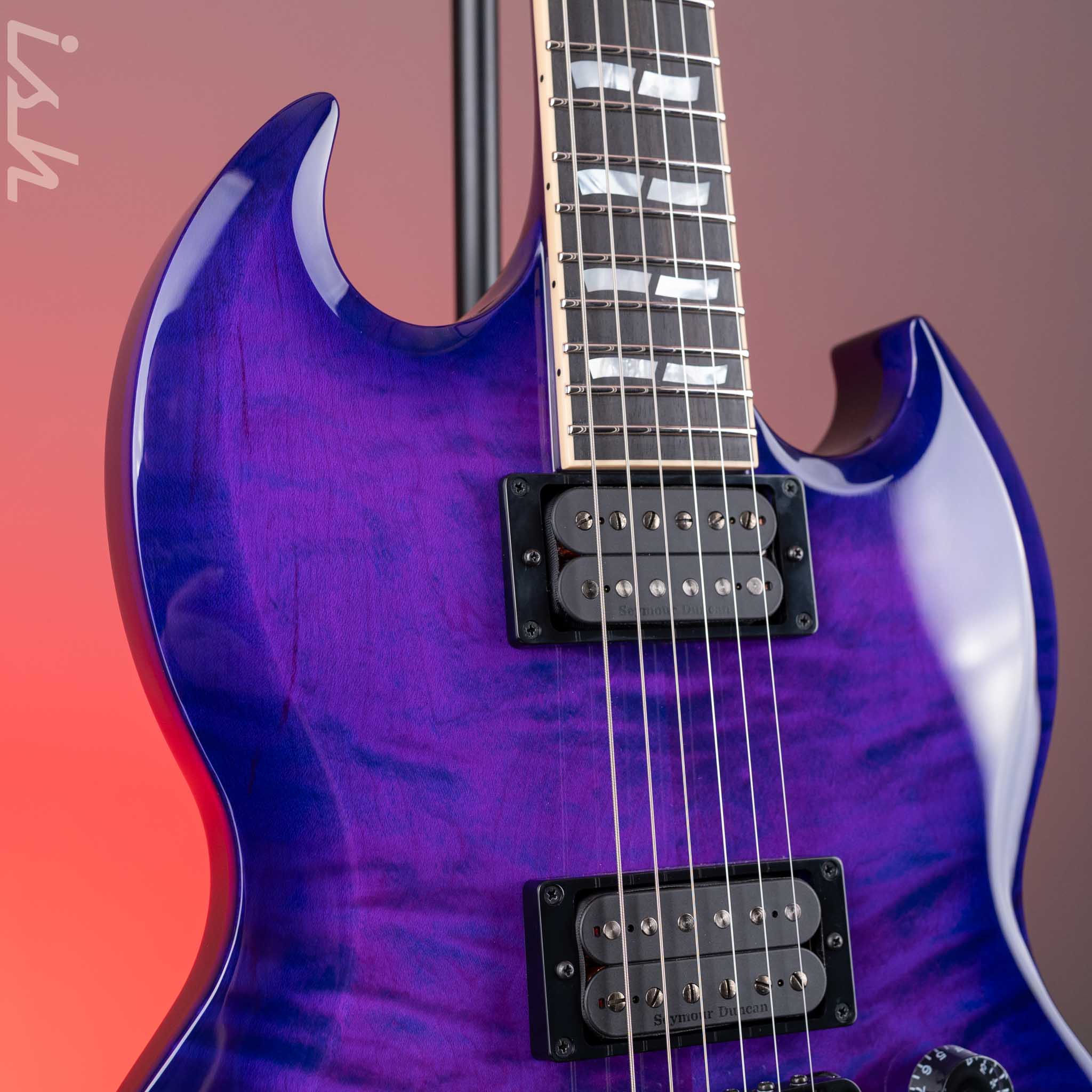 ESP USA Viper Quilted Maple Purple Sunburst - Image 3