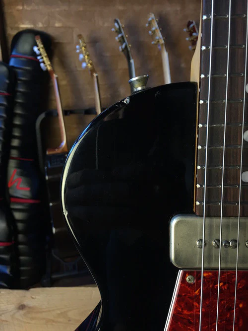 Fano Standard SP6 Bull Black Les Paul Jr Style USA Made Lightly Aged w Free Gig Bag - Image 3
