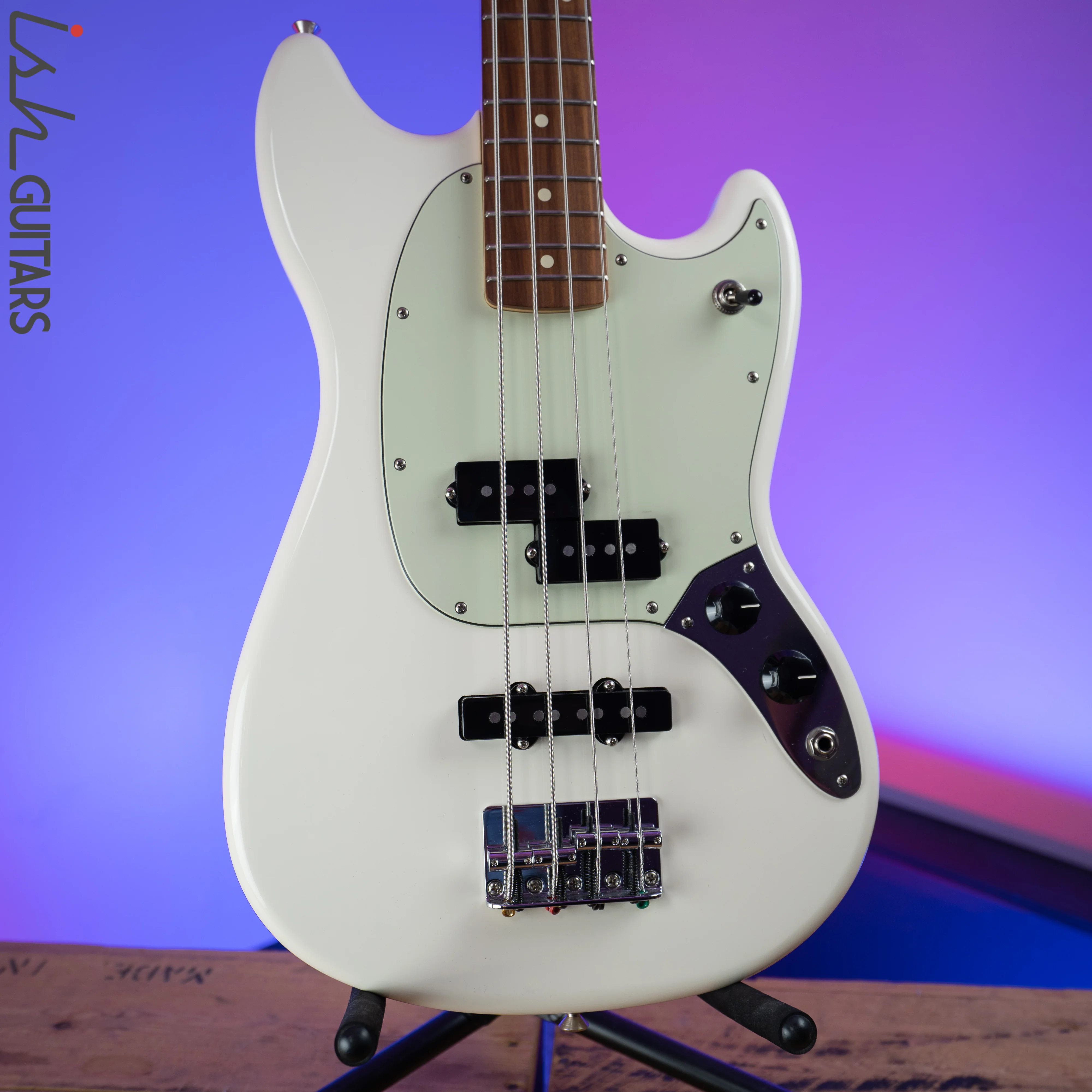 Fender Mustang 4 String PJ Bass Olympic White