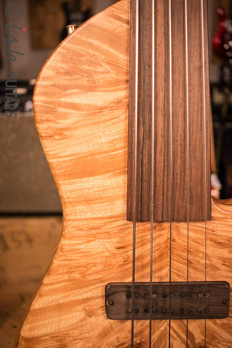 Fodera Emperor II Singlecut Custom Elite Neck Through 5 String Fretless Bass - Image 3