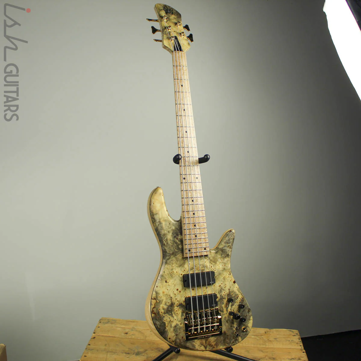 2016 Fodera Emperor Deluxe 5-String Buckeye Burl RARE Bass Tremolo - Image 2