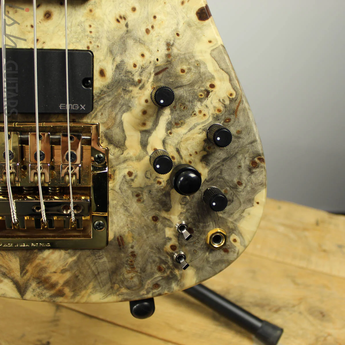 2016 Fodera Emperor Deluxe 5-String Buckeye Burl RARE Bass Tremolo - Image 3