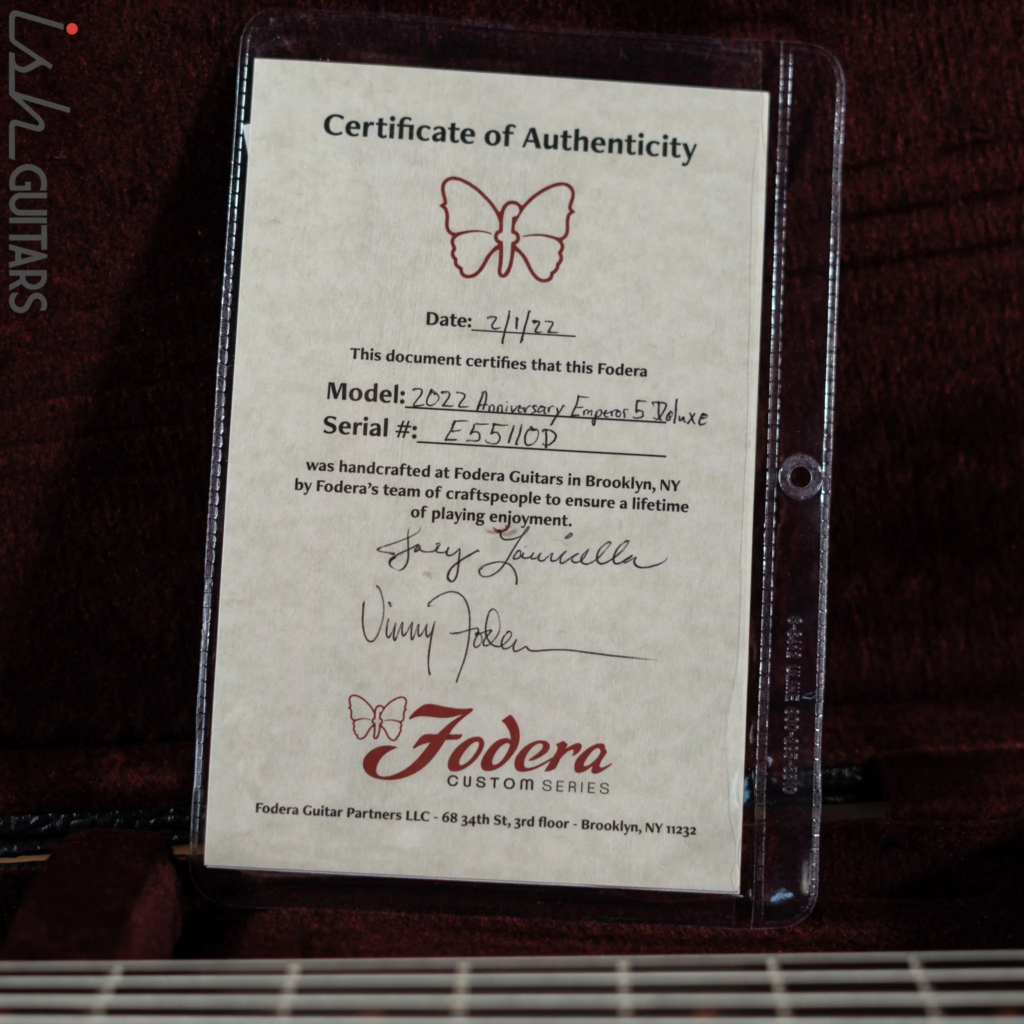 Fodera Emperor Deluxe 2022 Anniversary 5-String Bass Bubinga Top Natural Satin - Image 16