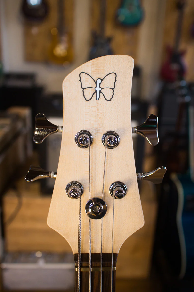 Fodera Emperor-J Classic Vintage Sunburst, Custom 70's Spacing with Alder and Rosewood - Image 3