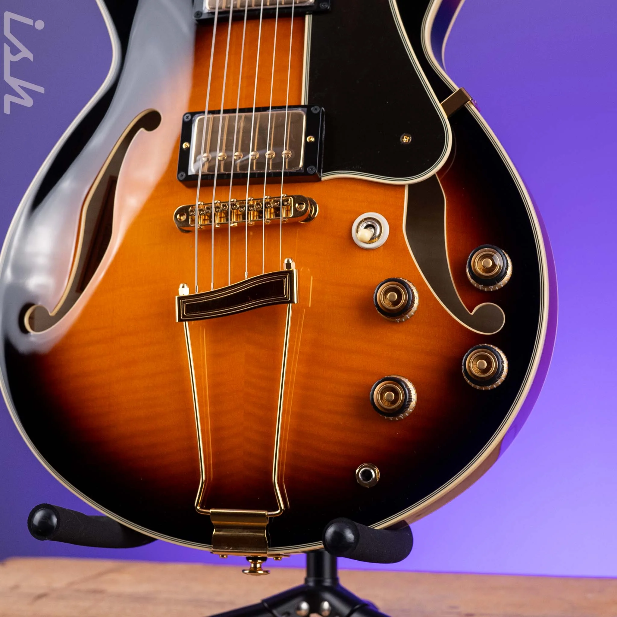 Ibanez AM2000H Hollowbody Electric Guitar Brown Sunburst - Image 3