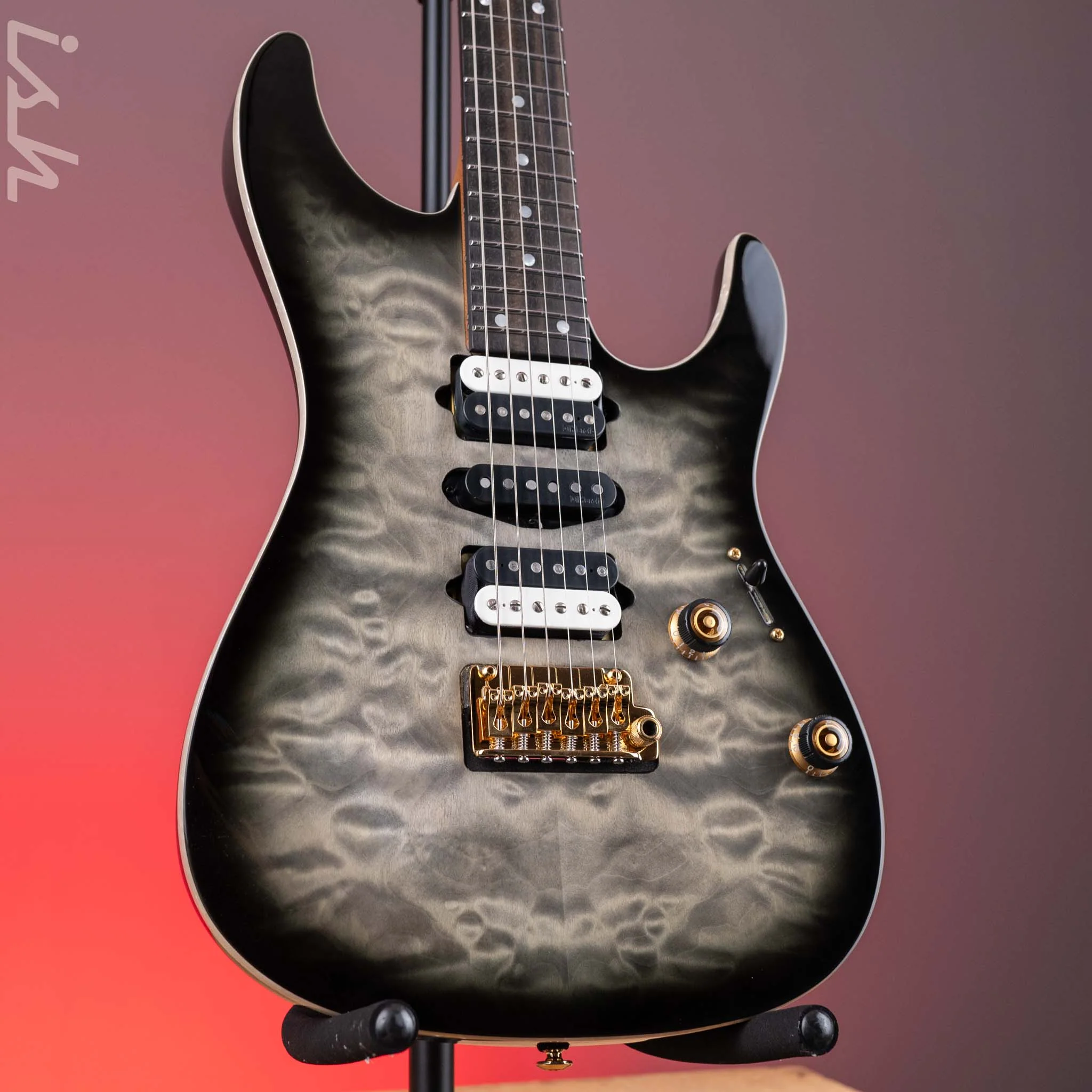 Ibanez AZ47P1QM Premium Electric Guitar Black Ice Burst Demo