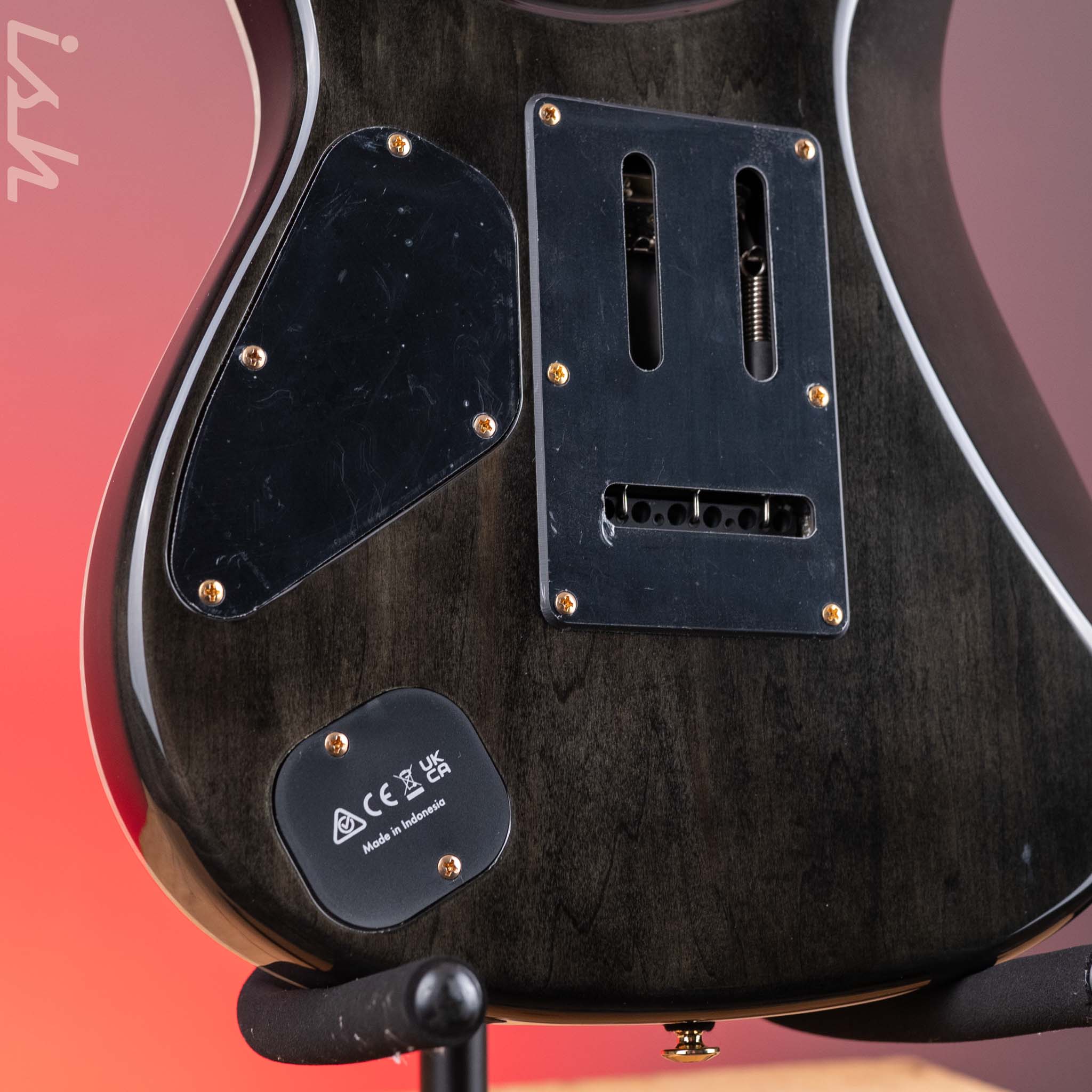 Ibanez AZ47P1QM Premium Electric Guitar Black Ice Burst Demo - Image 9