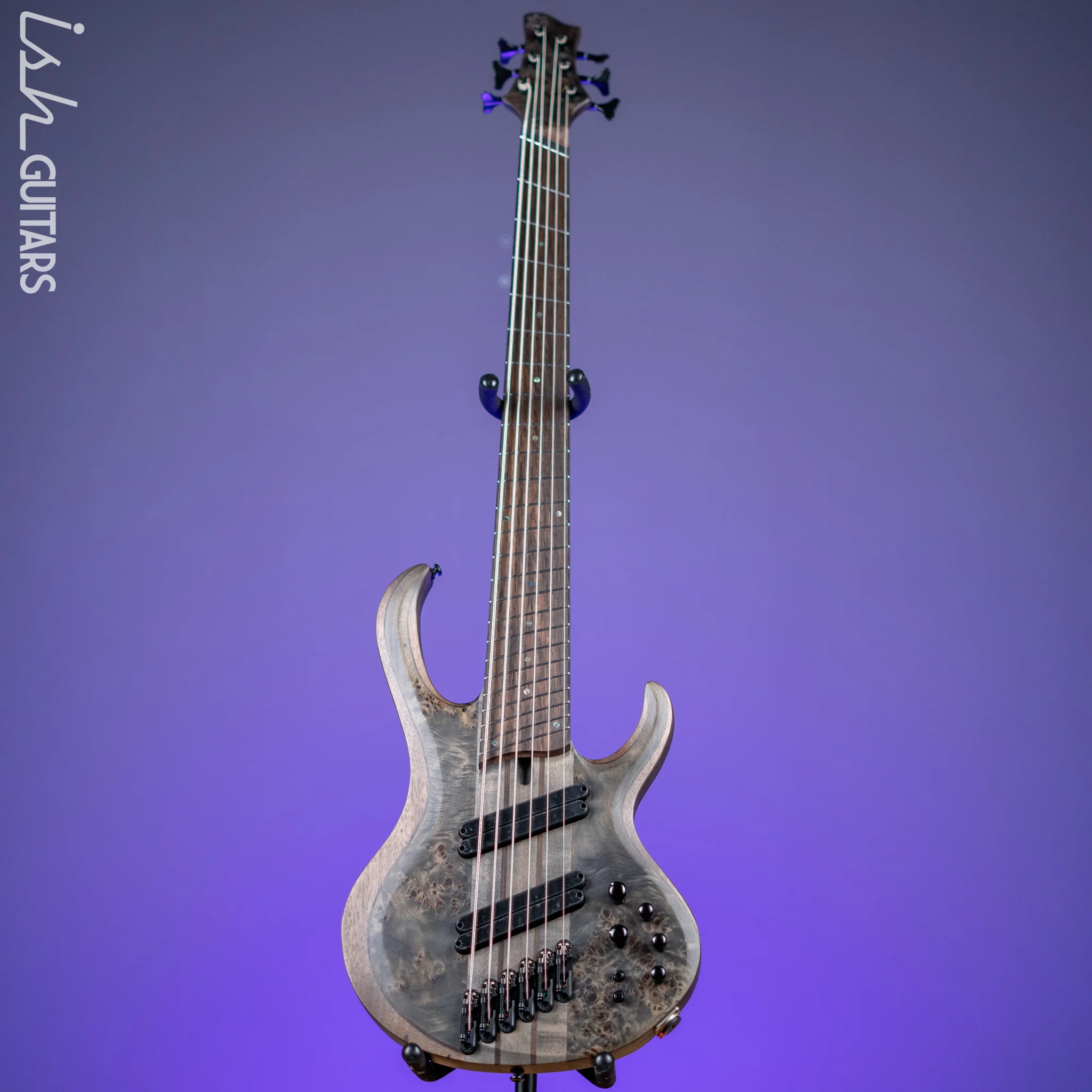 Ibanez BTB806MS Multi-Scale 6-String Bass Transparent Grey Flat Demo - Image 2