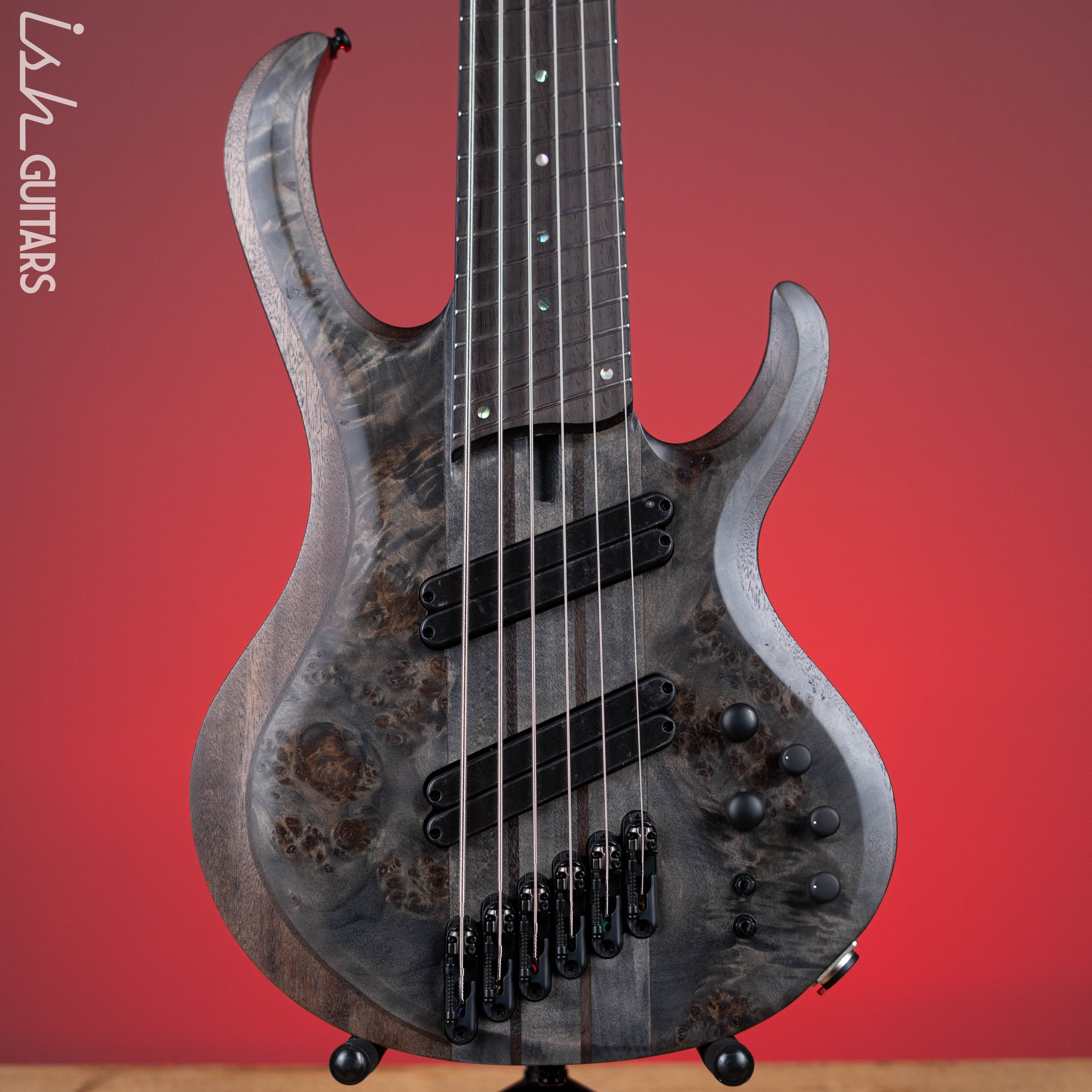 Ibanez BTB806MS Multi-Scale 6-String Bass Transparent Grey Flat Demo