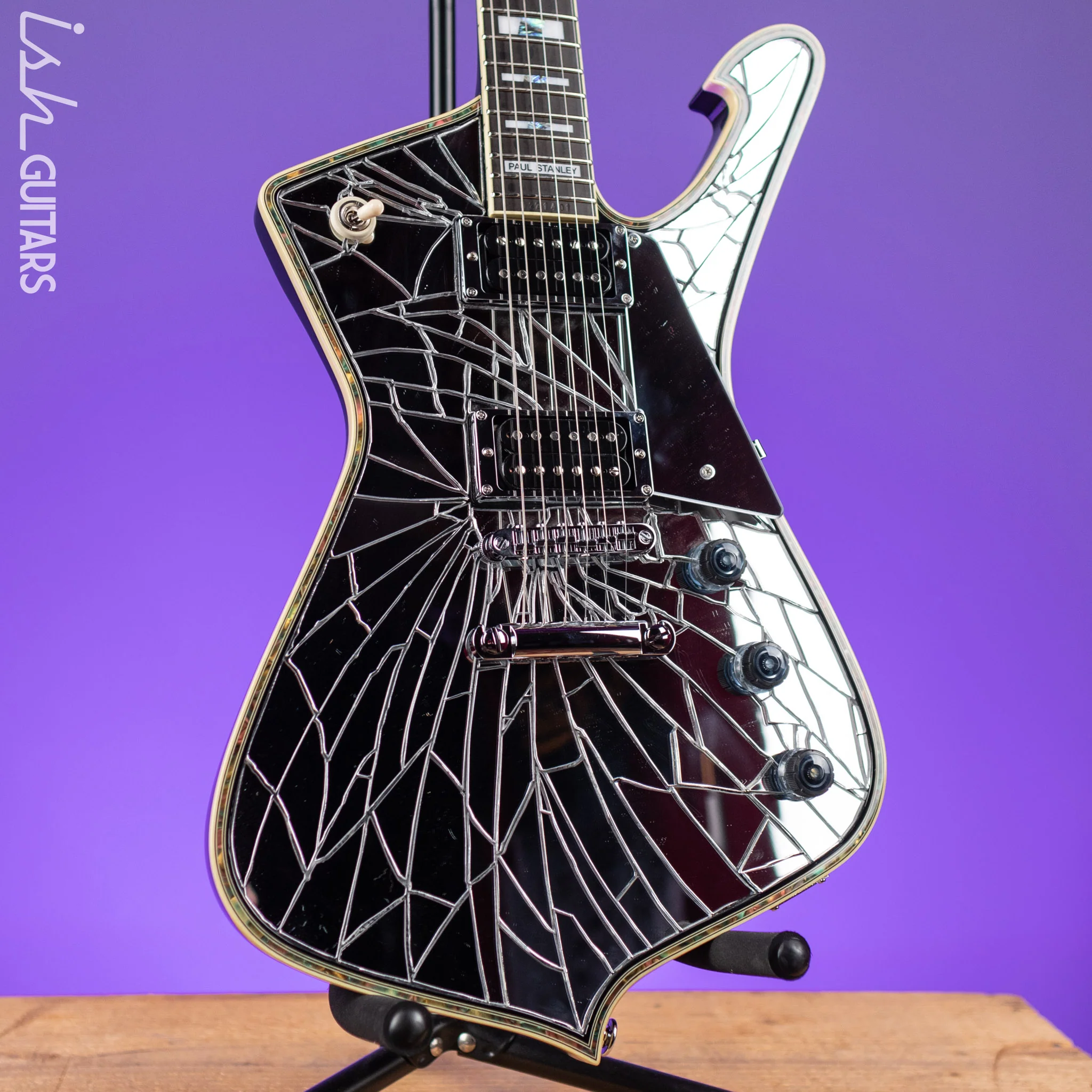 Ibanez Custom Shop PS1CM Paul Stanley Cracked Mirror Electric Guitar