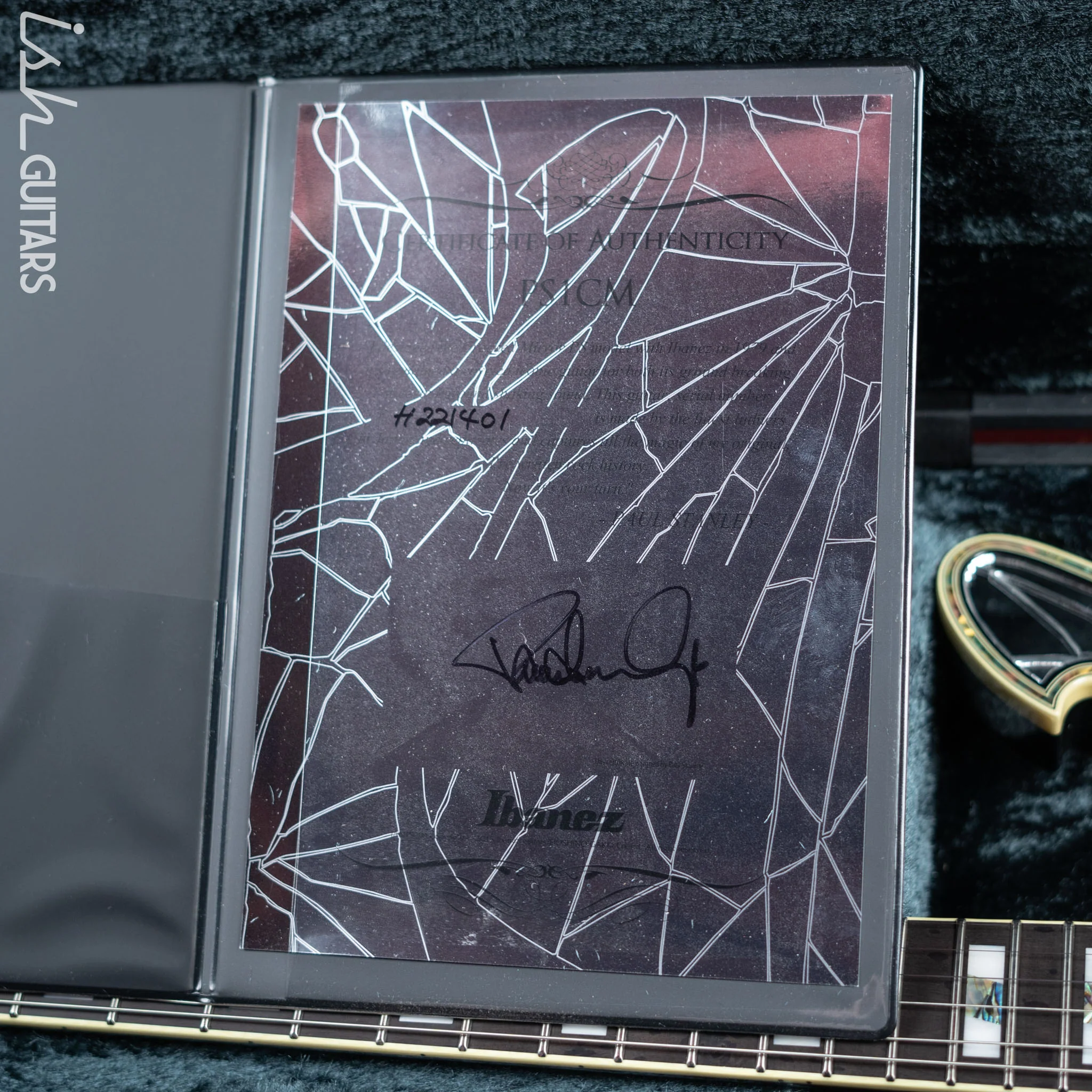 Ibanez Custom Shop PS1CM Paul Stanley Cracked Mirror Electric Guitar - Image 14