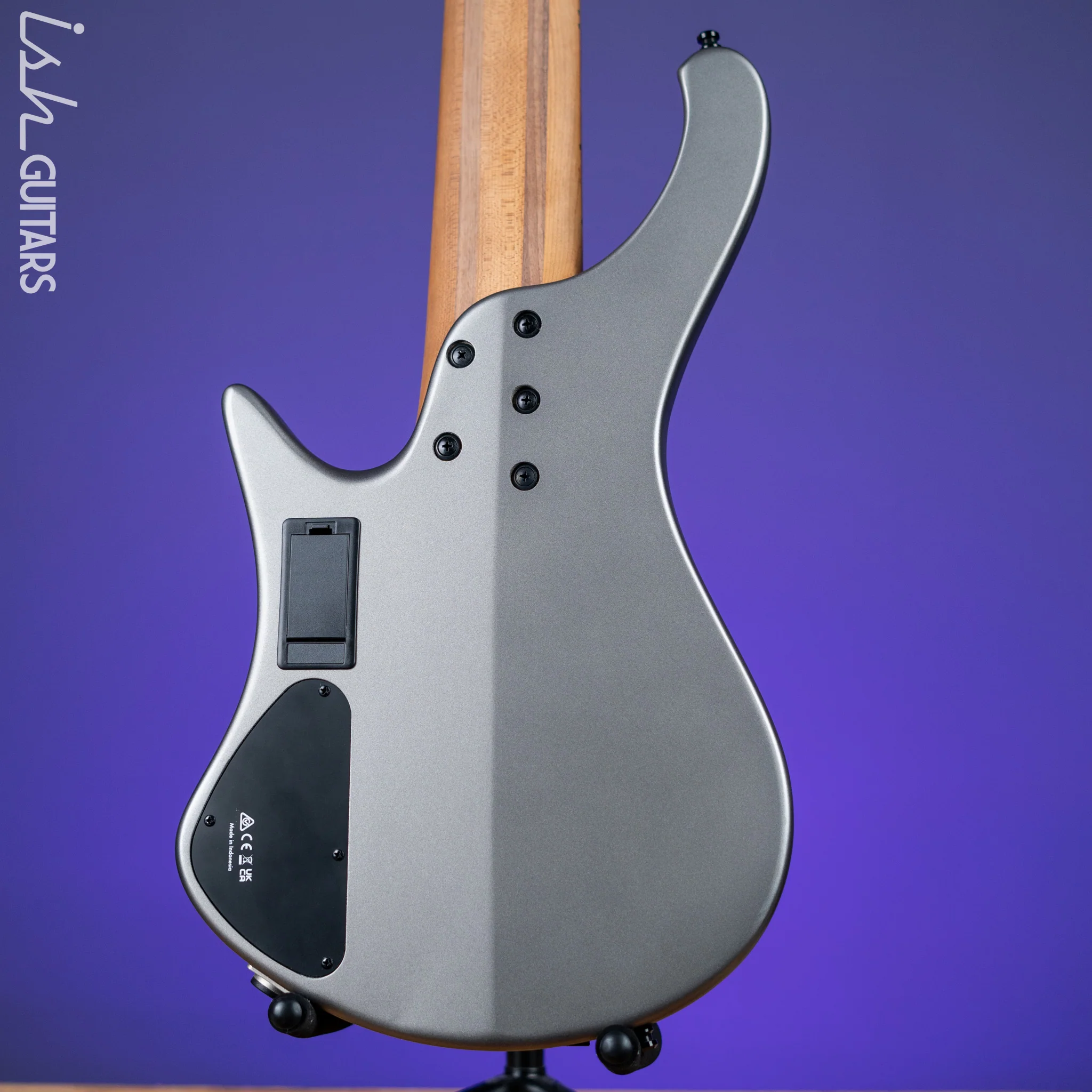 Ibanez EHB1006MS 6-String Headless Bass Metallic Grey Matte Demo - Image 8