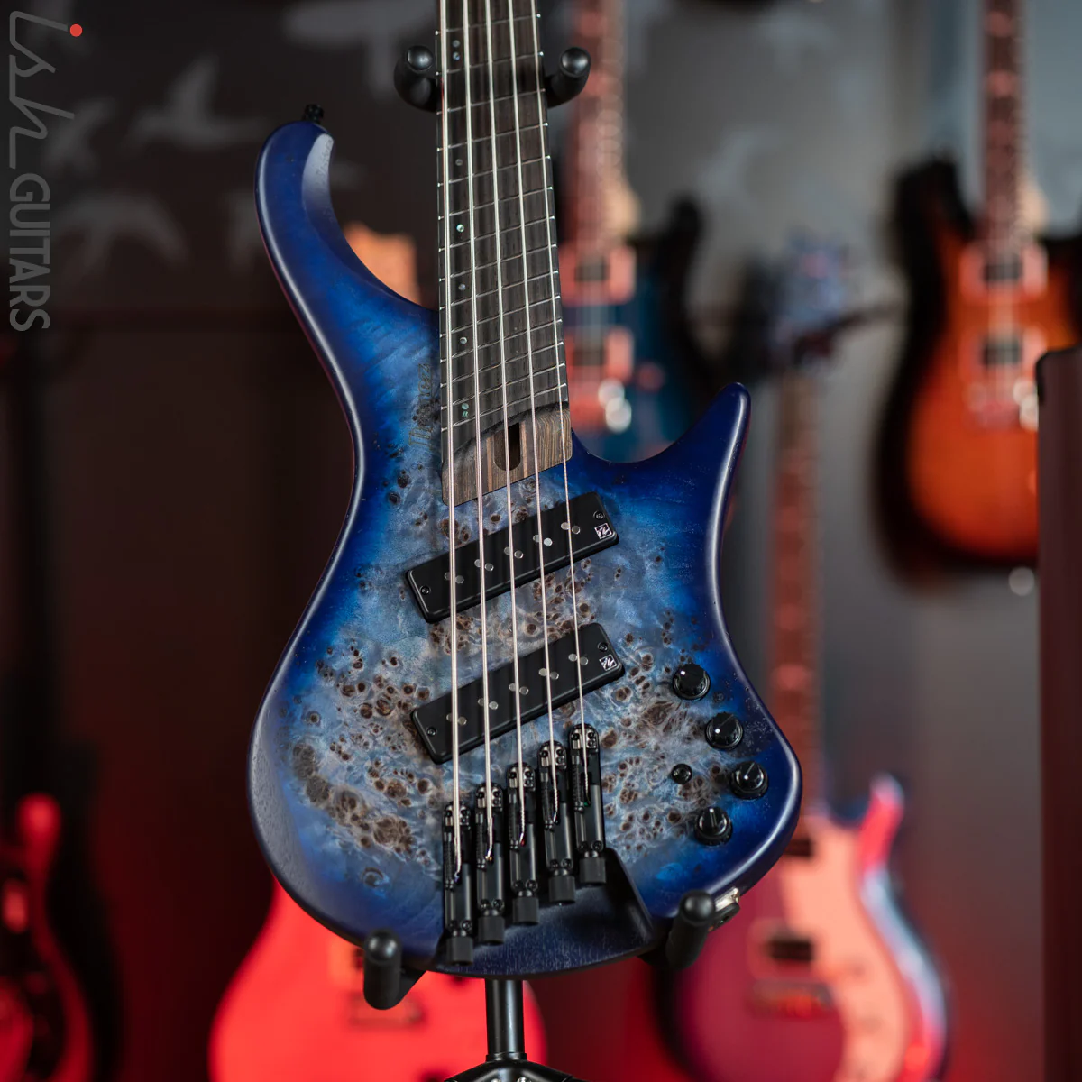 Ibanez EHB1505MS 5-String Multi-Scale Headless Bass Pacific Blue Burst Flat