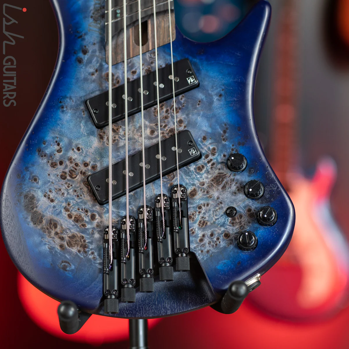 Ibanez EHB1505MS 5-String Multi-Scale Headless Bass Pacific Blue Burst Flat - Image 4
