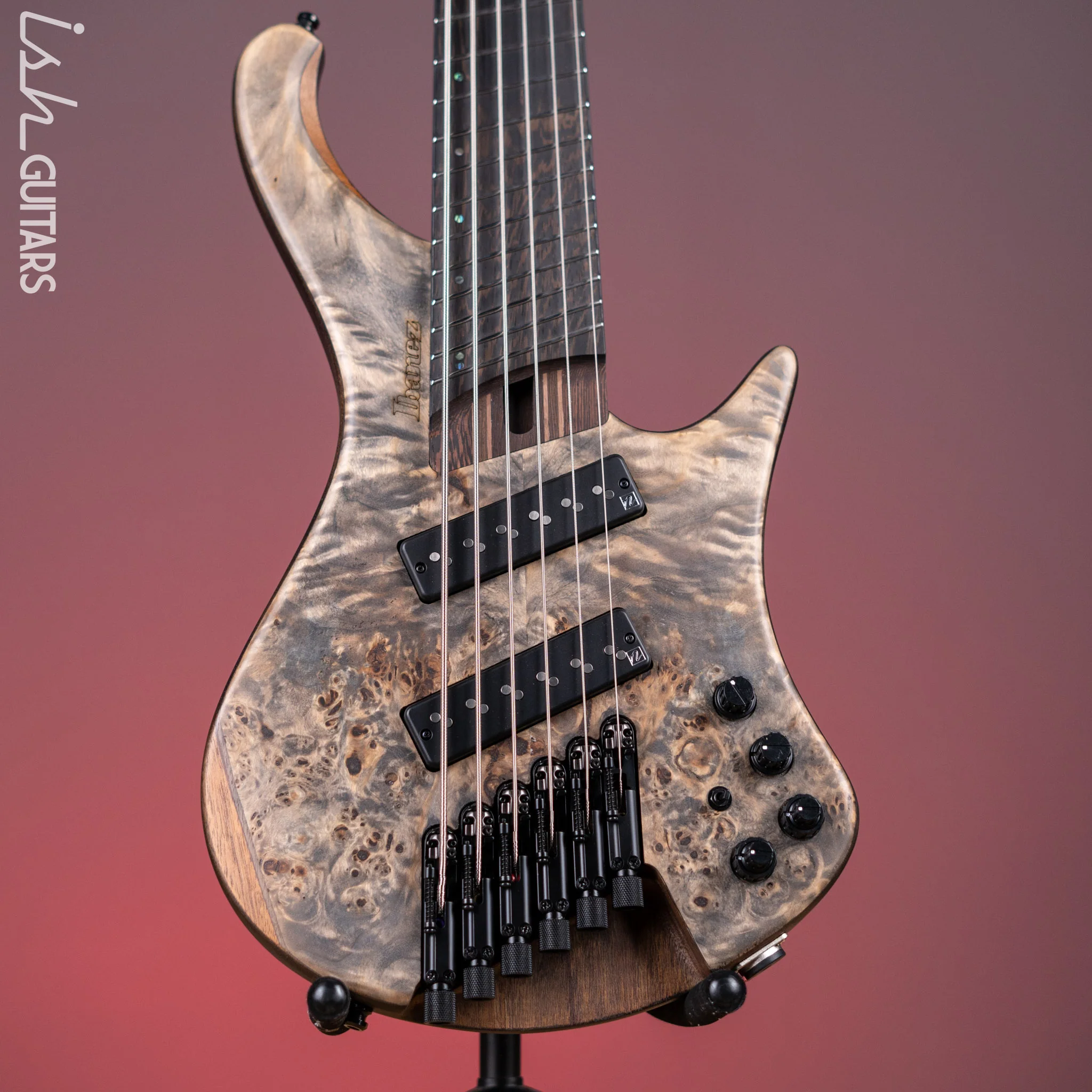 Ibanez EHB1506MS Multi-Scale 6-String Bass Black Ice Flat