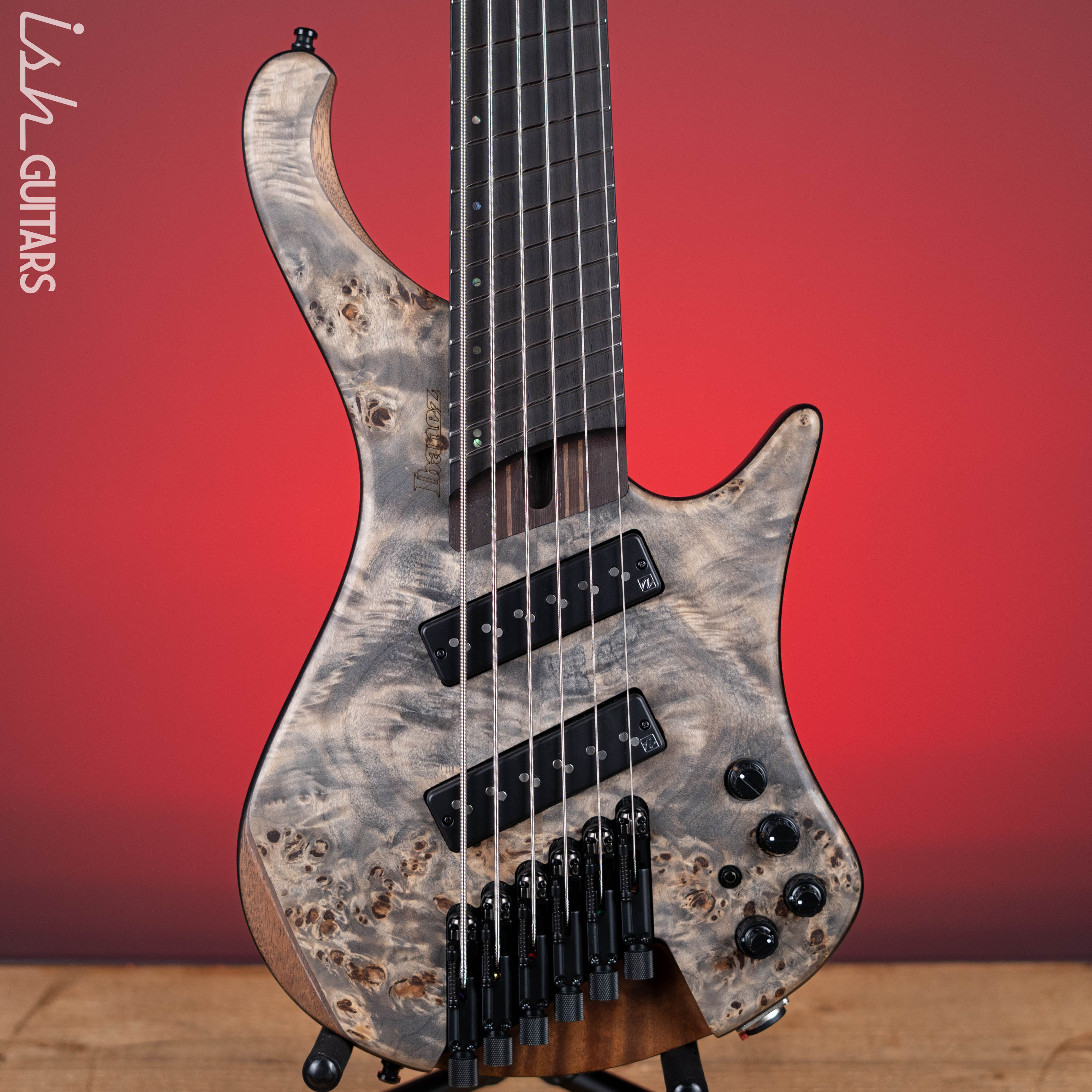 Ibanez EHB1506MS Multi-Scale 6-String Bass Black Ice Flat Demo