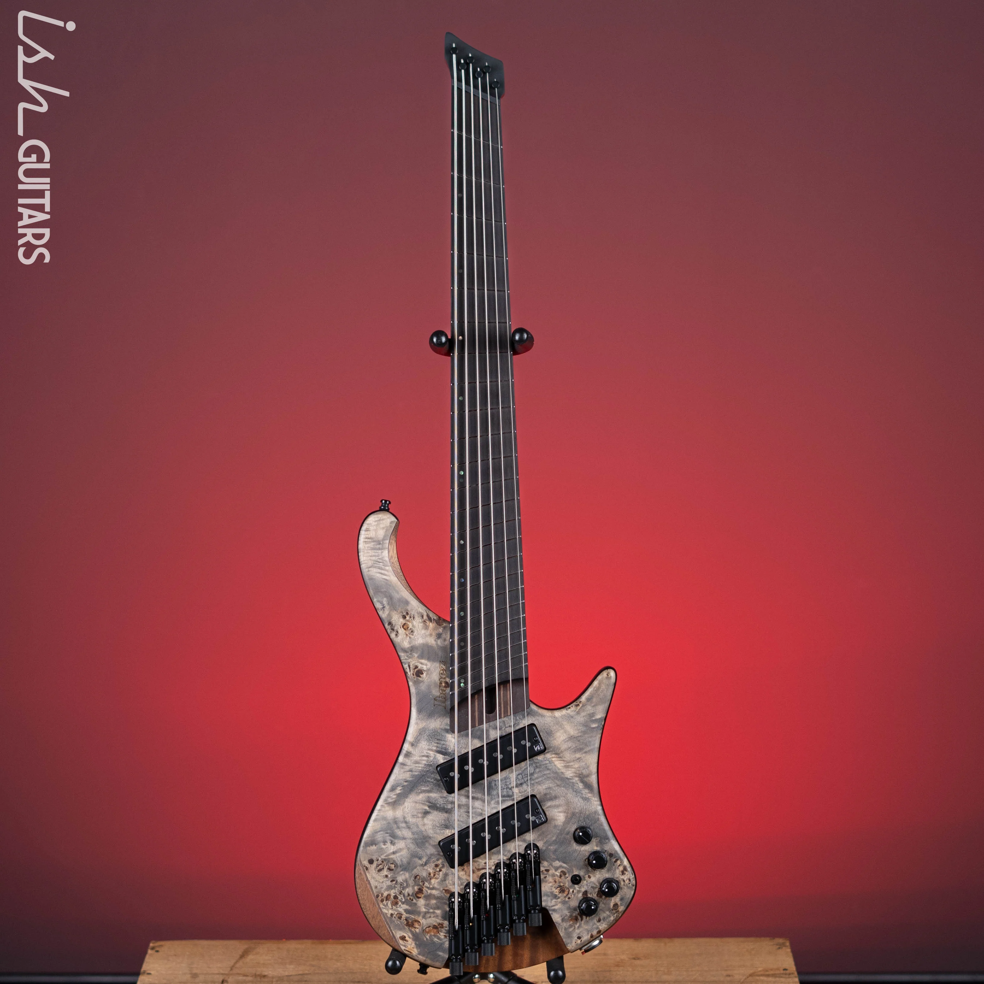 Ibanez EHB1506MS Multi-Scale 6-String Bass Black Ice Flat Demo - Image 4